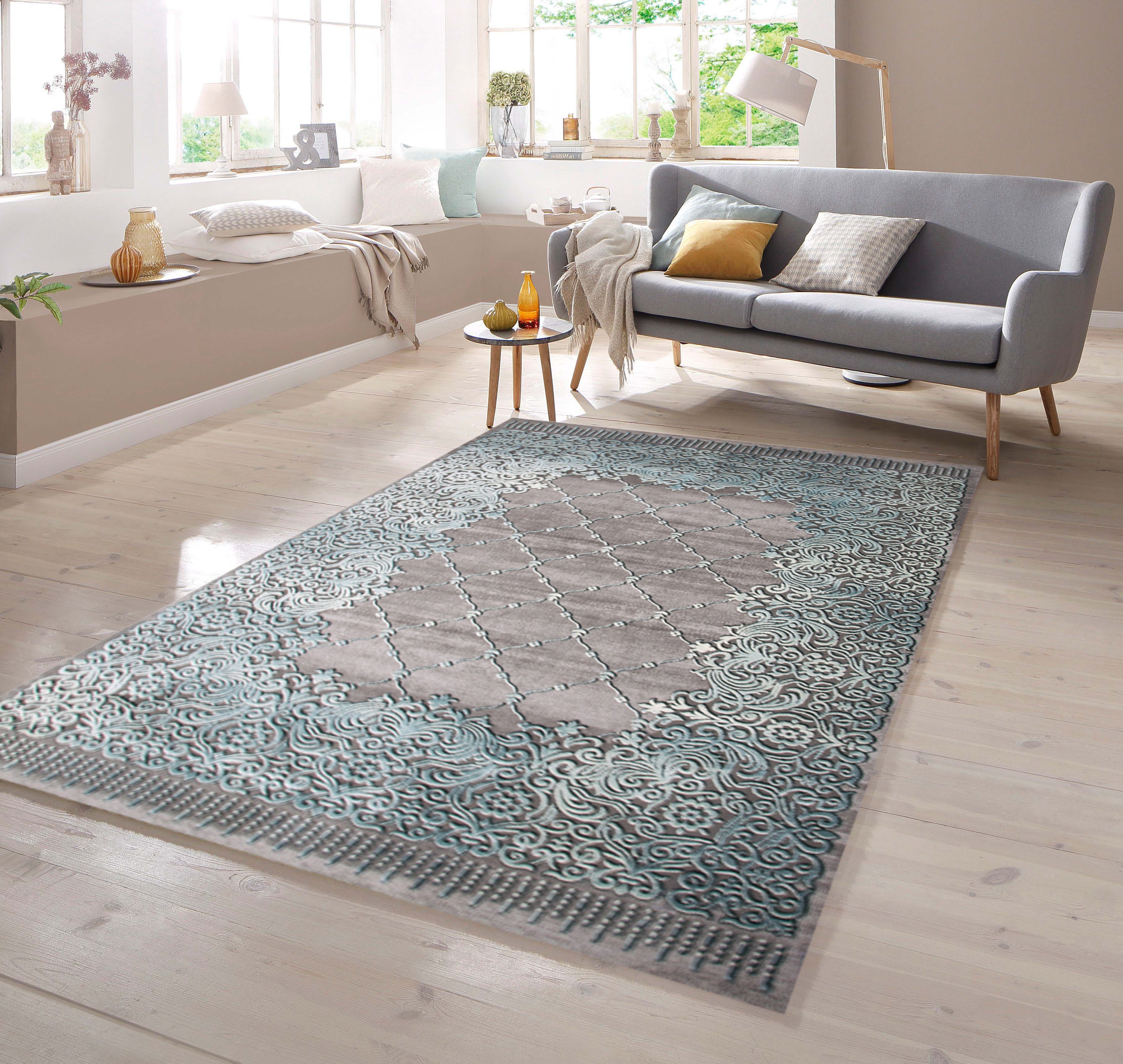 TeppichHome24 Teppich Designer Teppich mit Konturenschnitt günstig online kaufen
