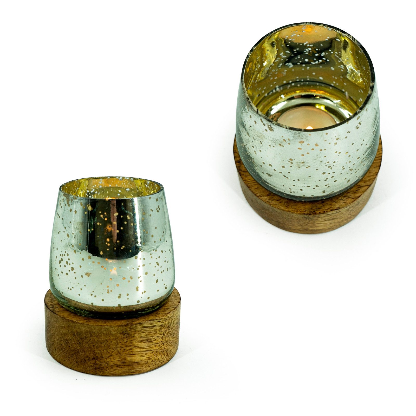 HTI-Living Teelichthalter Teelichthalter auf Mangoholzschale (Stück, 1 St., günstig online kaufen