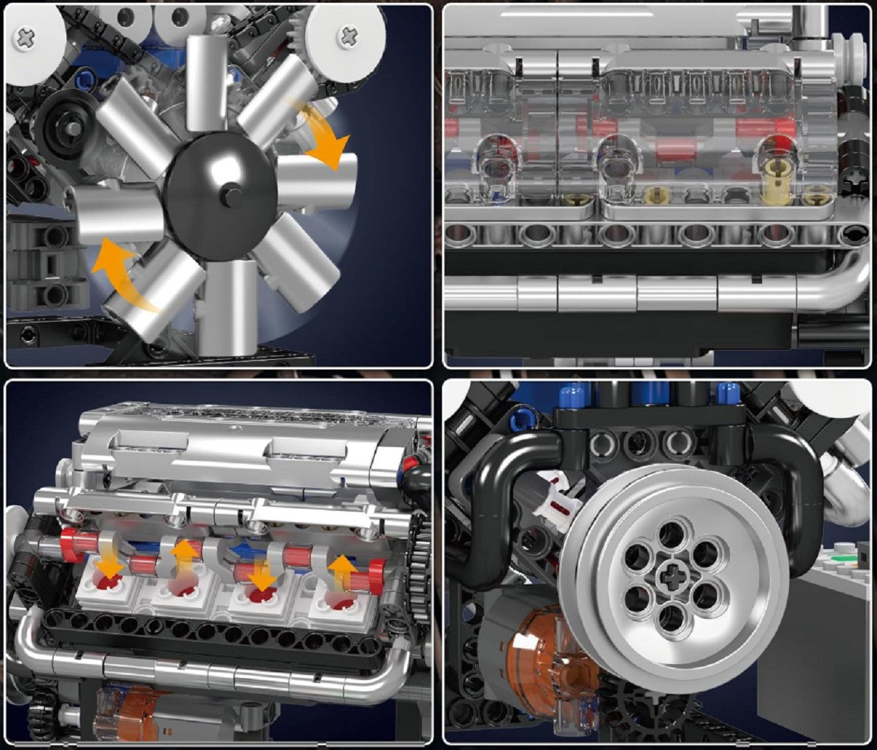 Mould King Mould King 10088S V8 Motor mit 535 Teilen mit Remote Control Konstruktions-Spielset, (535 St)