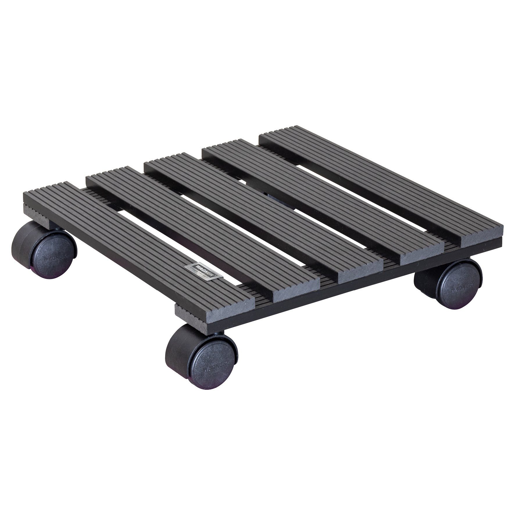 WAGNER design yourself Тележка для растений WPC in diversen Größen I für Außenbereich + Innenbereich I rund & eckig I aus FSC® Wood Plastic Composite I Rollen mit & ohne Bremsen I mehrere Farben I verschiedene Tragkraften