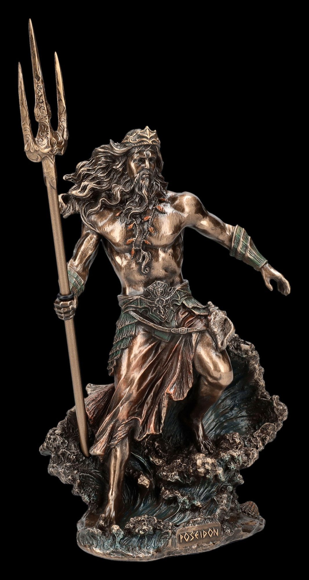 Figuren Shop GmbH Dekofigur Poseidon Figur - Olympischer Gott - Veronese - Götterfigur Mythologie