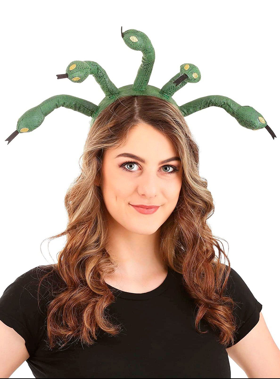 Elope Kostüm Medusa Schlangen-Haarreif, Schlangen-Kopfschmuck für griechische Gorgonin-Göttinnen