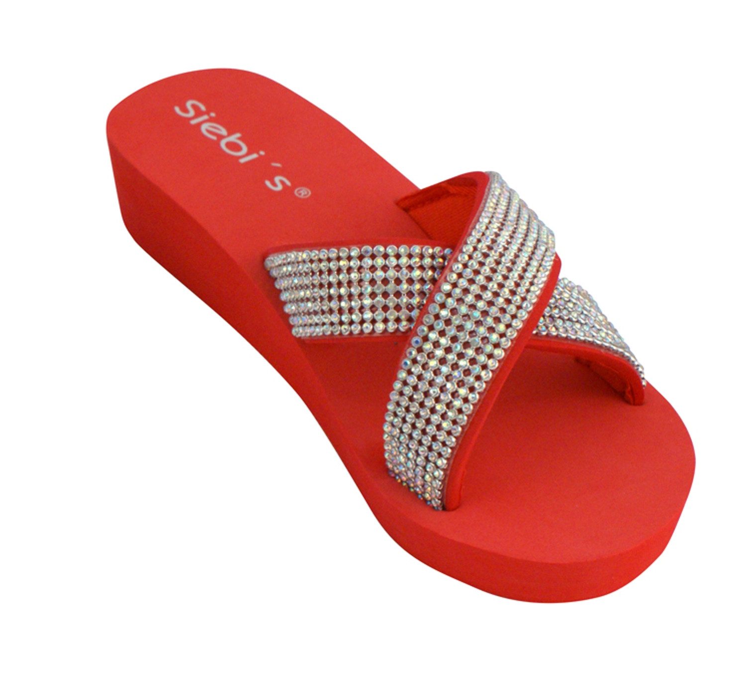 Siebi`s Siebi's Nizza Modische Strandschuhe Badeschuhe Pantoletten mit Plateau Badeschuh