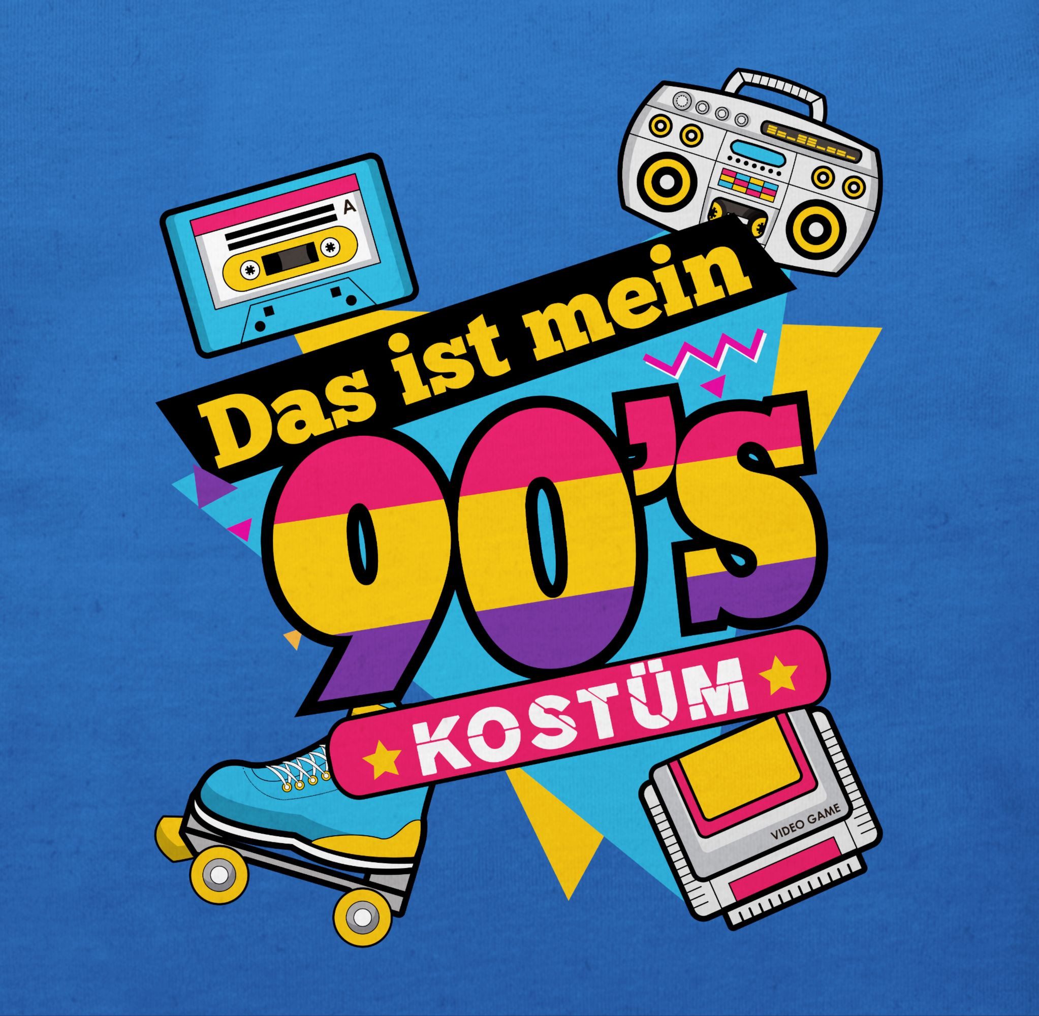 Shirtracer T-Shirt Das ist mein 90er Jahre Kostüm I Neunziger Jahre I 90s I Fastnacht I F Karneval & Fasching