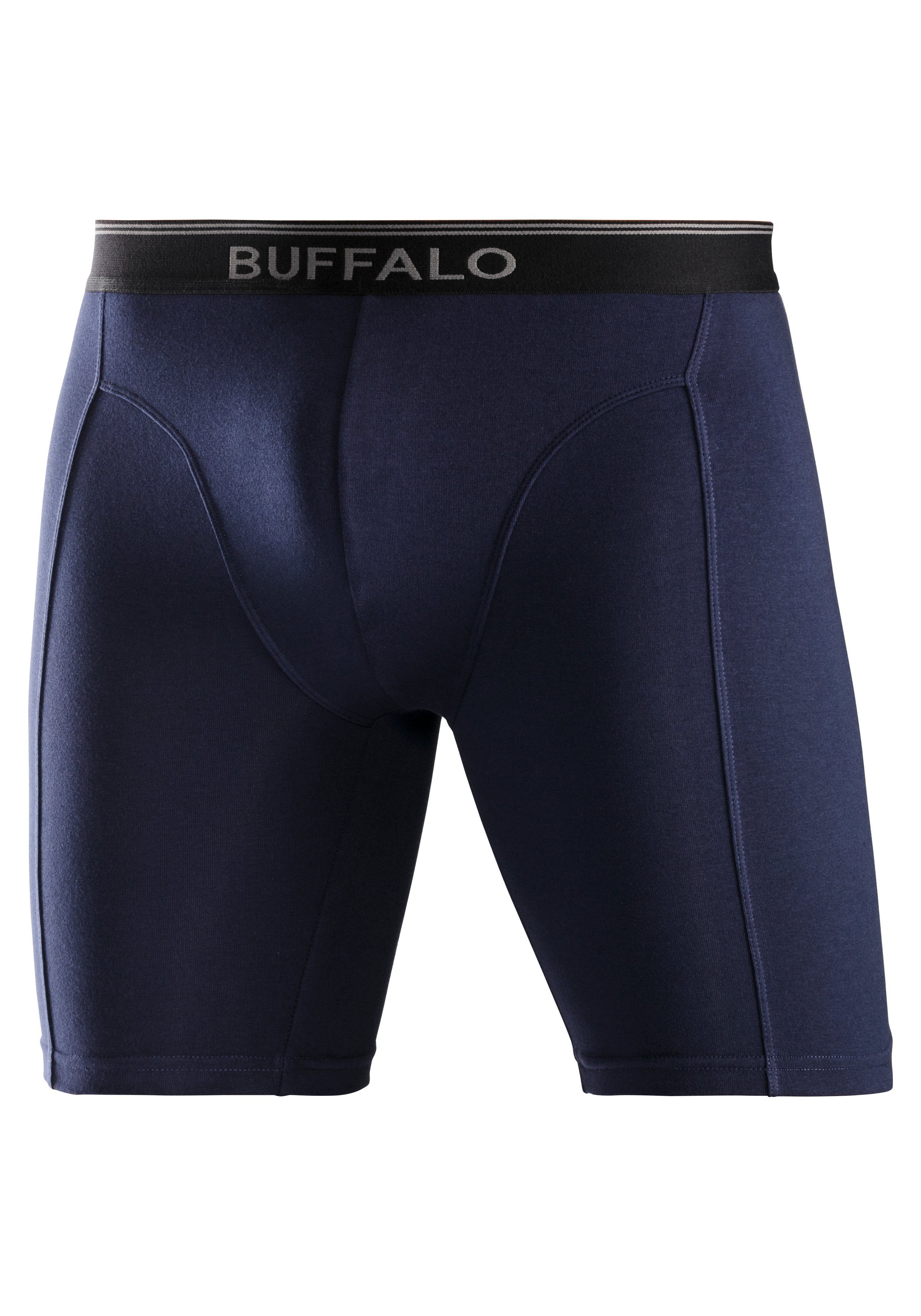 Buffalo Langer Boxer Boxershorts für Herren (Packung, 3-St) in langer Form ideal auch für Sport und Trekking