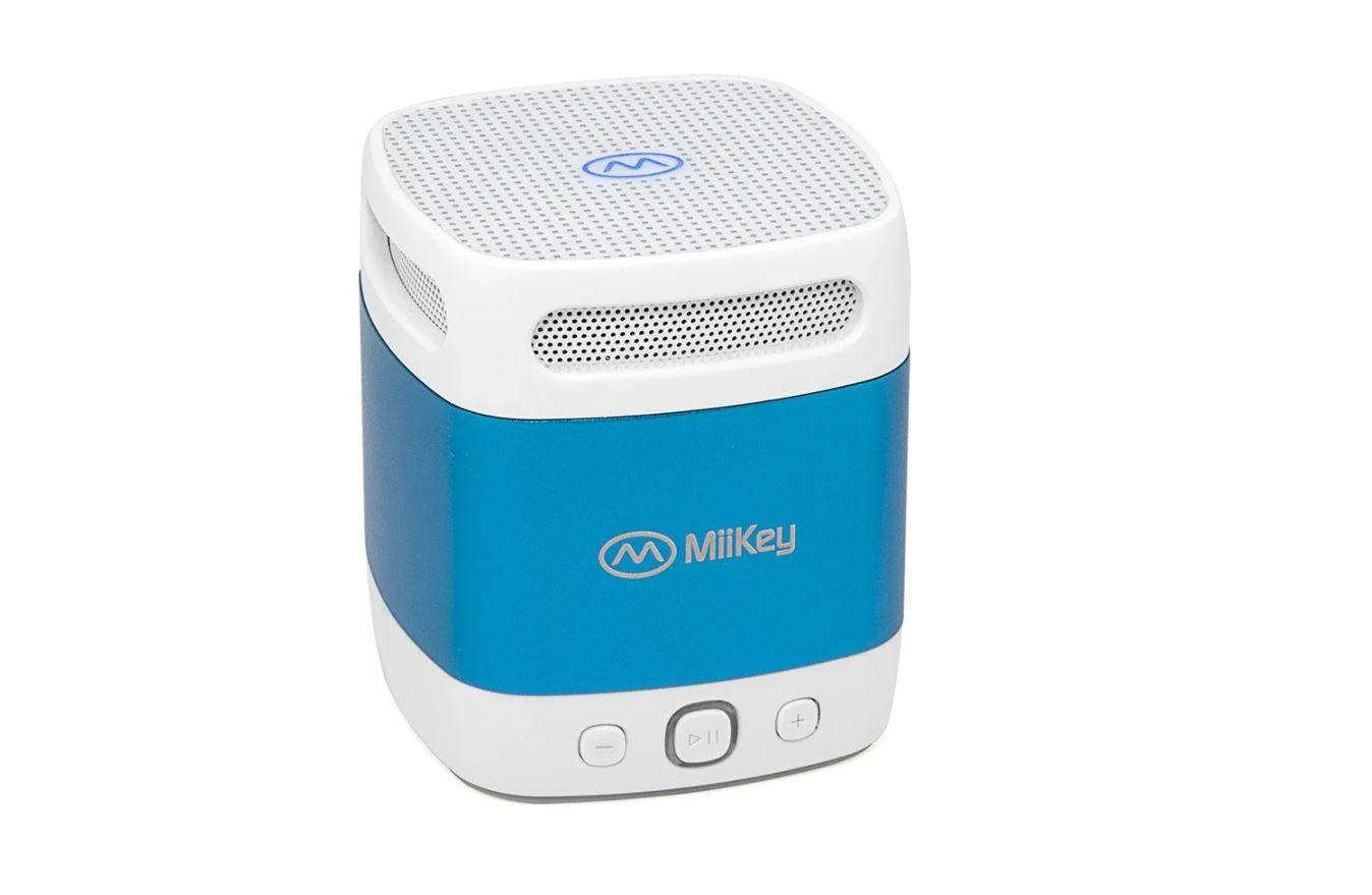Smartbook Miikey Bluetooth-Lautsprecher Blau Bluetooth-Lautsprecher  (Kabellose Bluetooth-Verbindung, Bluetooth NFC, einfach tippen & verbinden,  integrierter MP3-Player, SmartTalk mit Siri von Apple, integriertes  Mikrofon für Anrufe, MP3 / WMA / WAV)