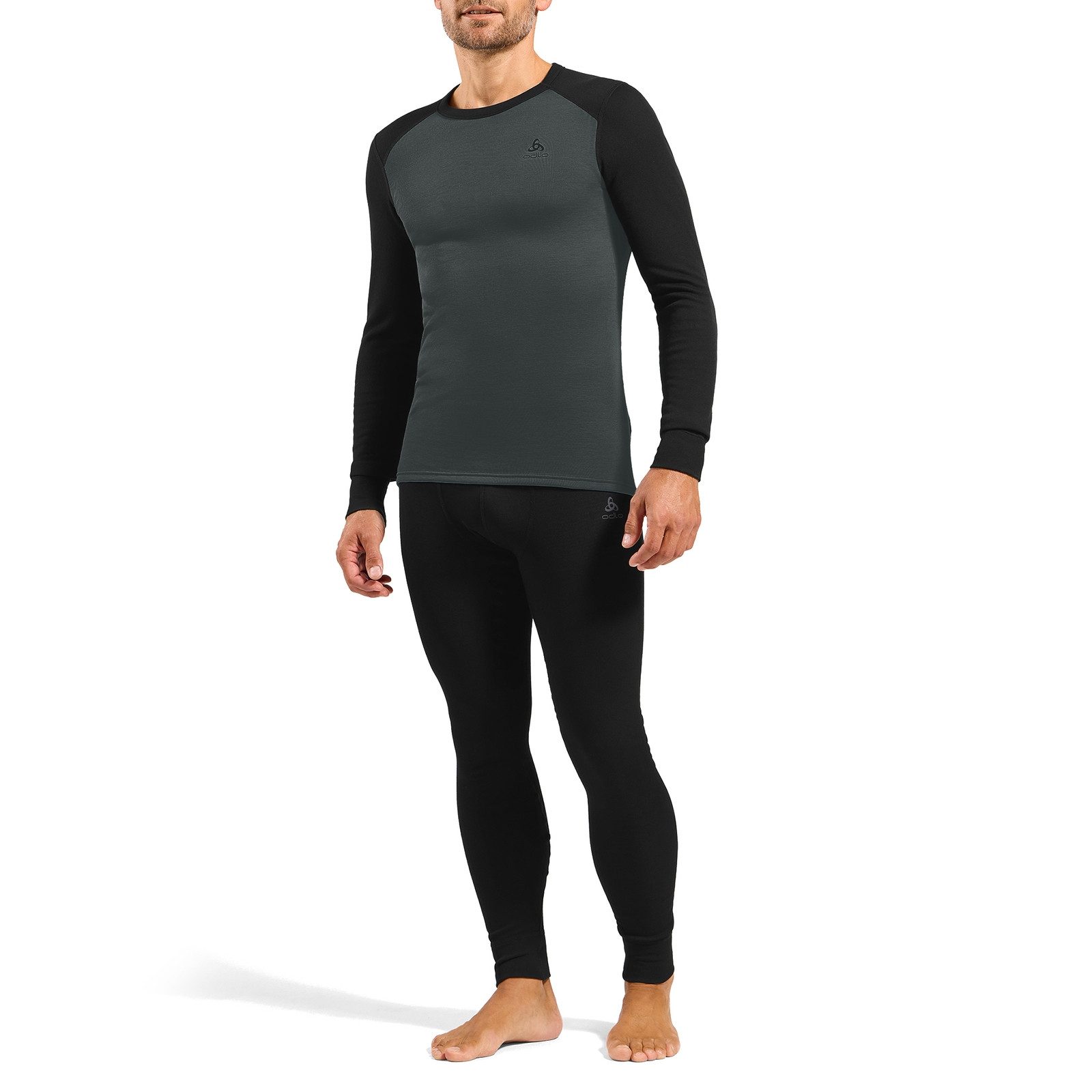 Odlo Thermounterhemd Active WARM Eco Skiunterwäsche-Set (Oberteil + Hose) mit flauschig weicher Innenseite