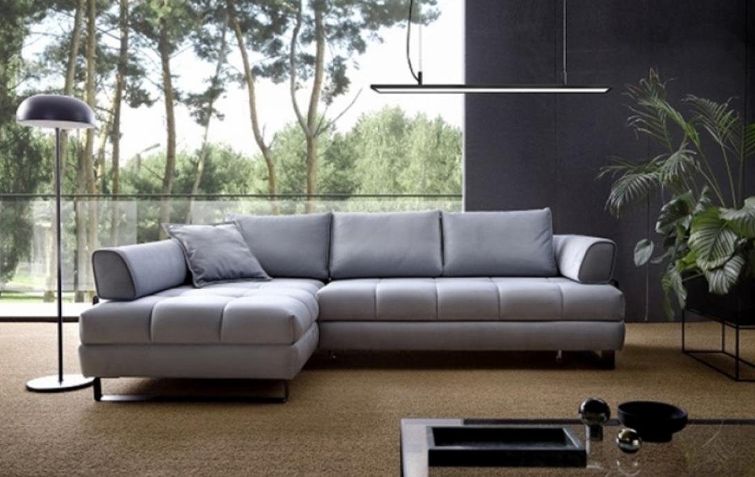 JVmoebel in Europe Grau Ecksofa Made Möbel, Luxus Form Sofa Ecksofa 2 Polstersofa L Couch Teile,