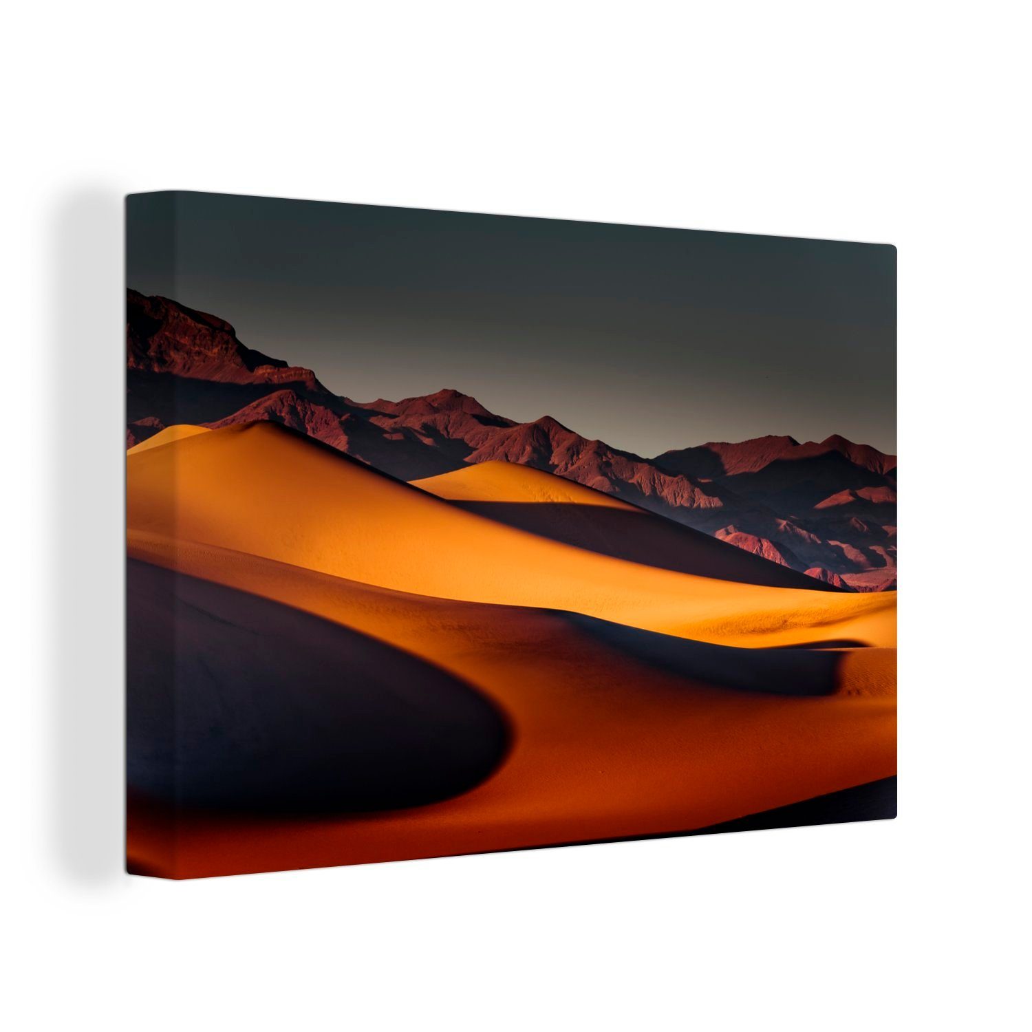 OneMillionCanvasses® Leinwandbild Die Sanddünen im kalifornischen Death Valley National Park, (1 St), Wandbild Leinwandbilder, Aufhängefertig, Wanddeko, 30x20 cm
