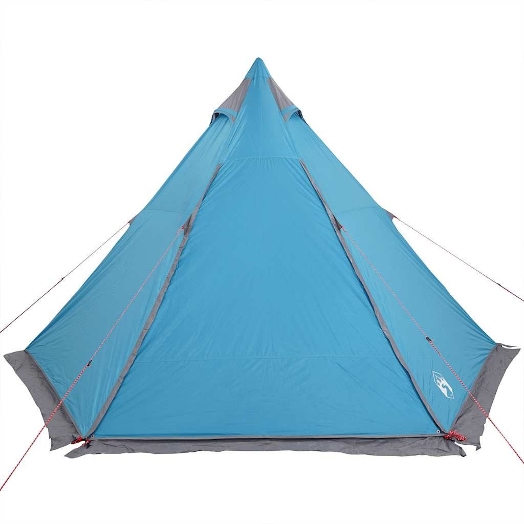vidaXL Tipi-Zelt Tipi-Familienzelt 6 Personen Blau Wasserdicht, Personen: 6 (1 tlg)