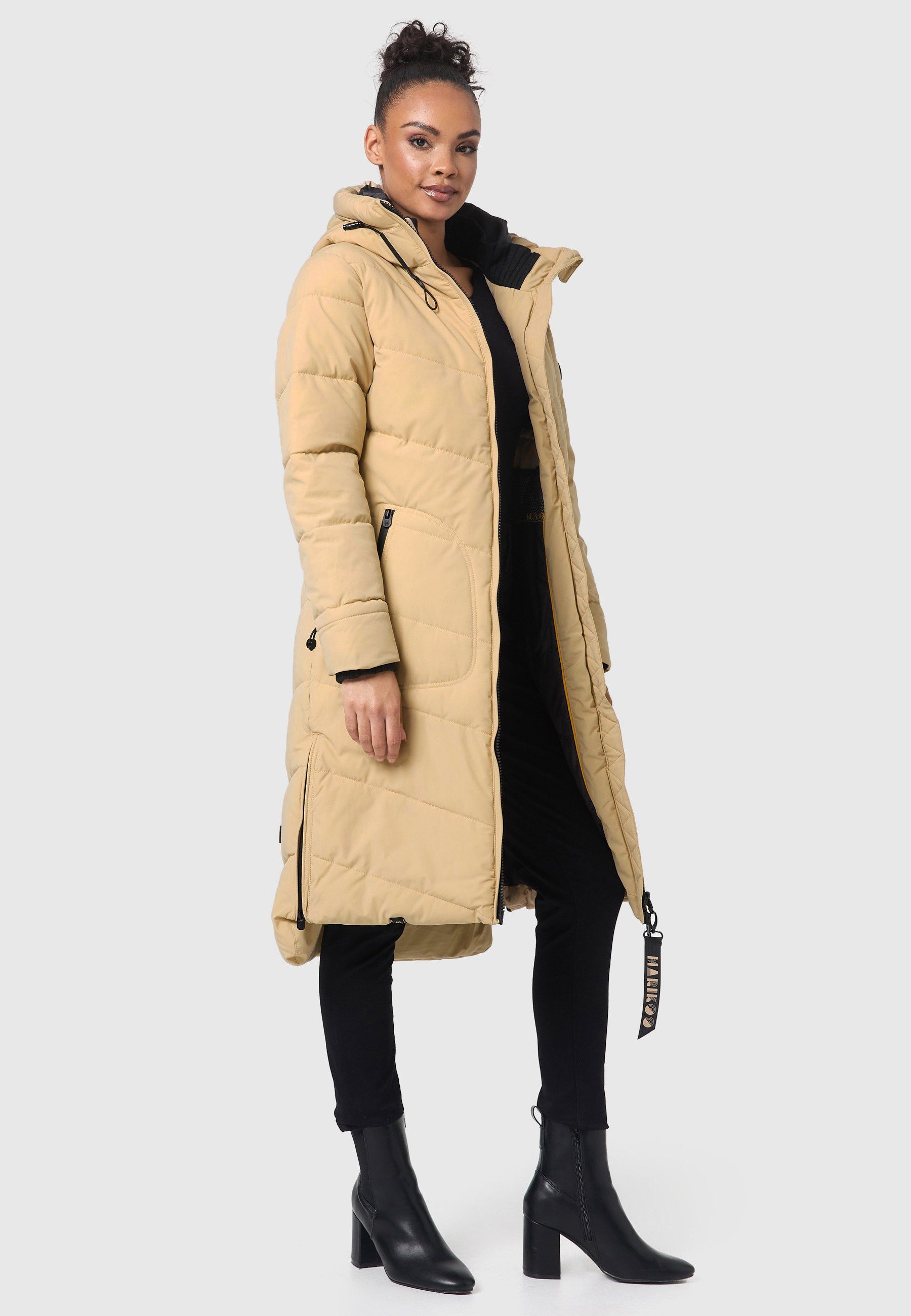 Marikoo Winterjacke Benikoo langer Winter Mantel gesteppt