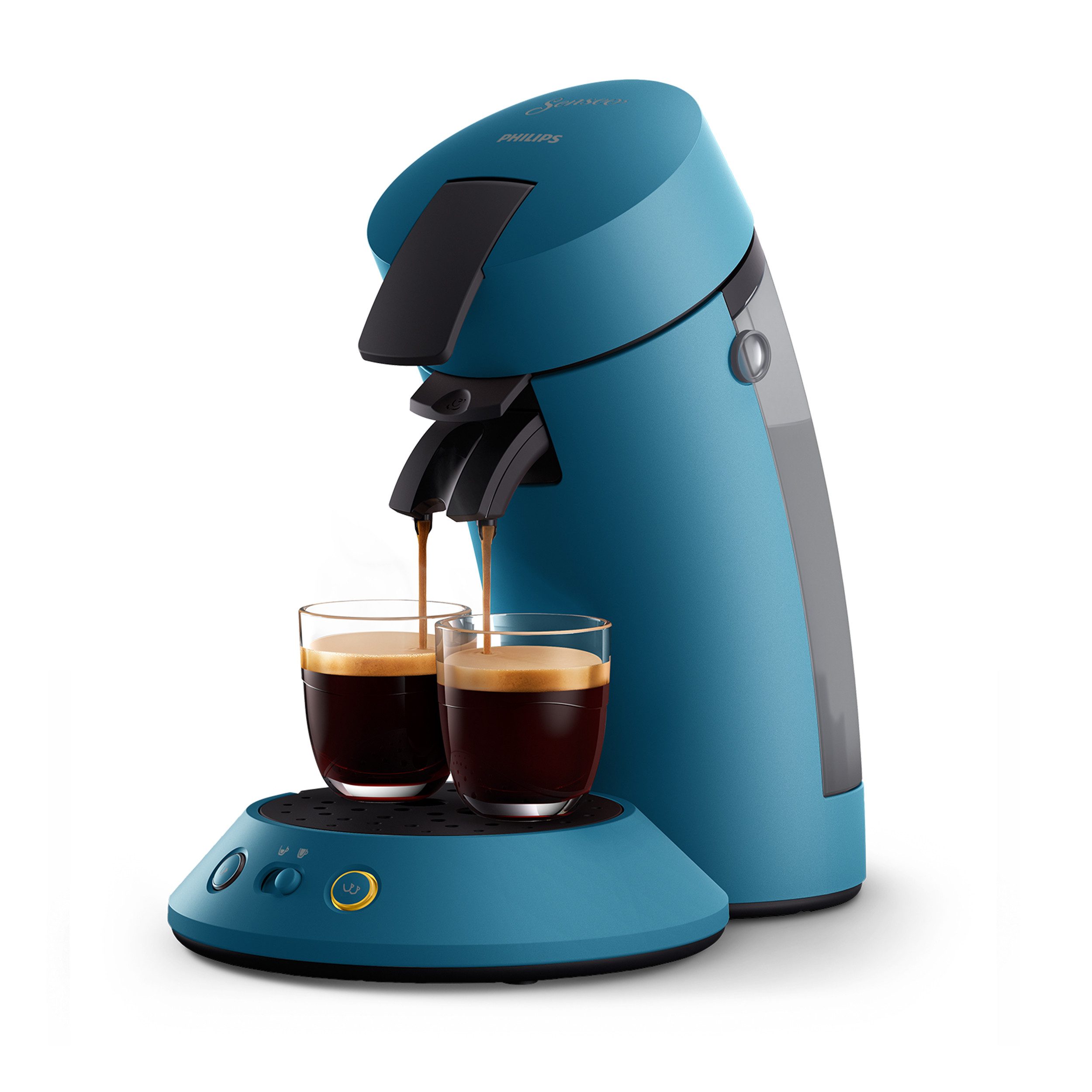 Philips Senseo Kaffeepadmaschine Original Plus CSA210/00, mit zwei Kaffee-Einstellungen, aus 28% rec. Plastik