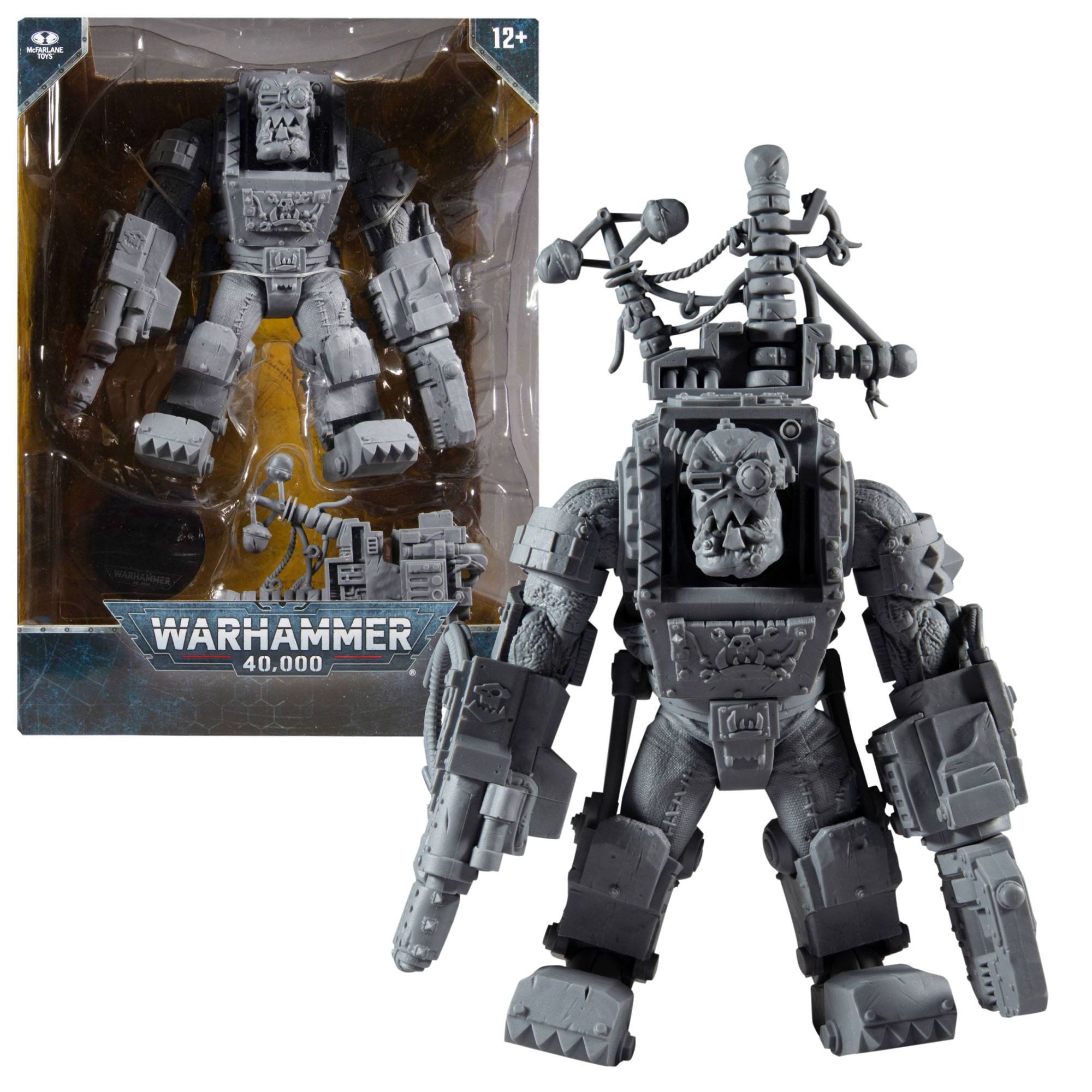 McFarlane Toys Actionfigur Warhammer 40k Deluxe Figur, Megafix mit Zubehör und Stand