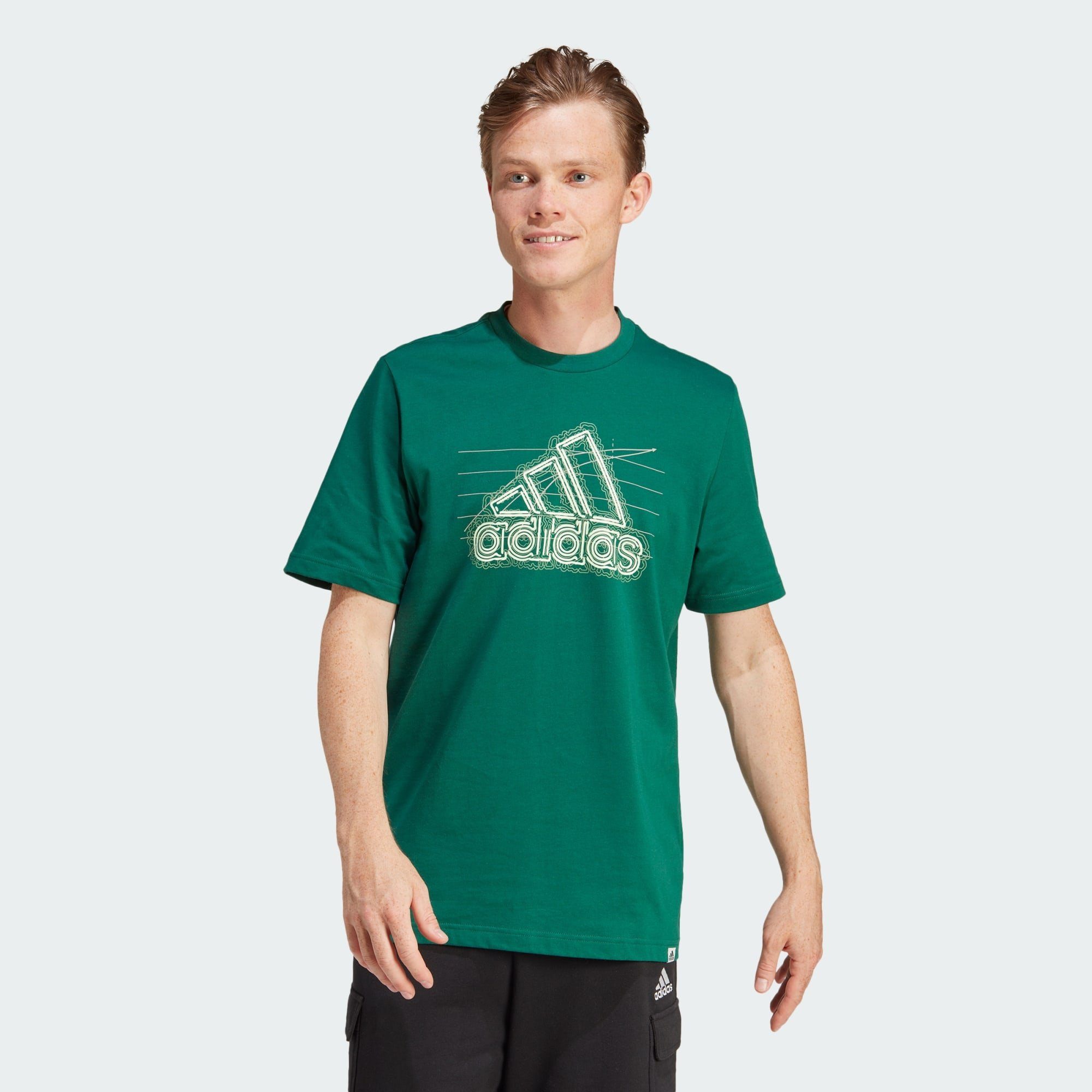 adidas Sportswear T-Shirt GROWTH BADGE GRAPHIC T-SHIRT Collegiate Green