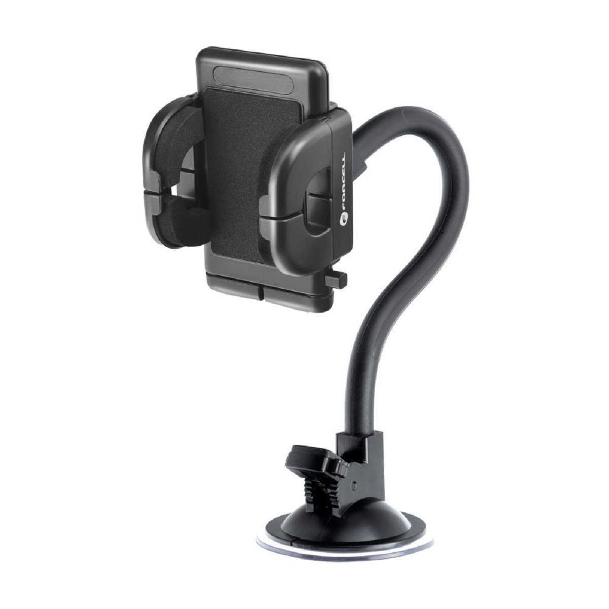 Forcell Halterung Autohalterung KFZ-Halterung GSM (REGULAR) + BOGEN (27cm) Schwarz