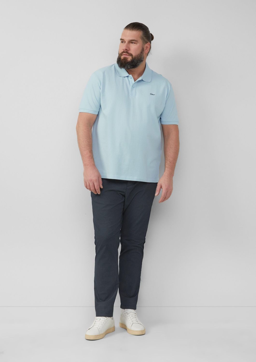 s.Oliver Poloshirt Poloshirt BIG SIZE kurzarm, Kragen, Knöpfe, Logo
