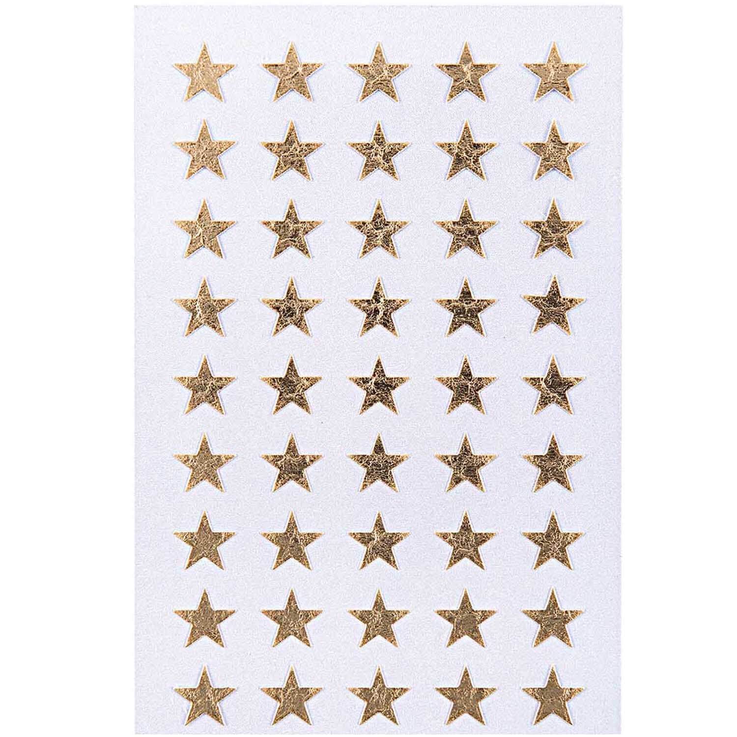 Rico Design Adventskalender Paper Poetry Sticker Sterne gold 10mm 4 Bogen