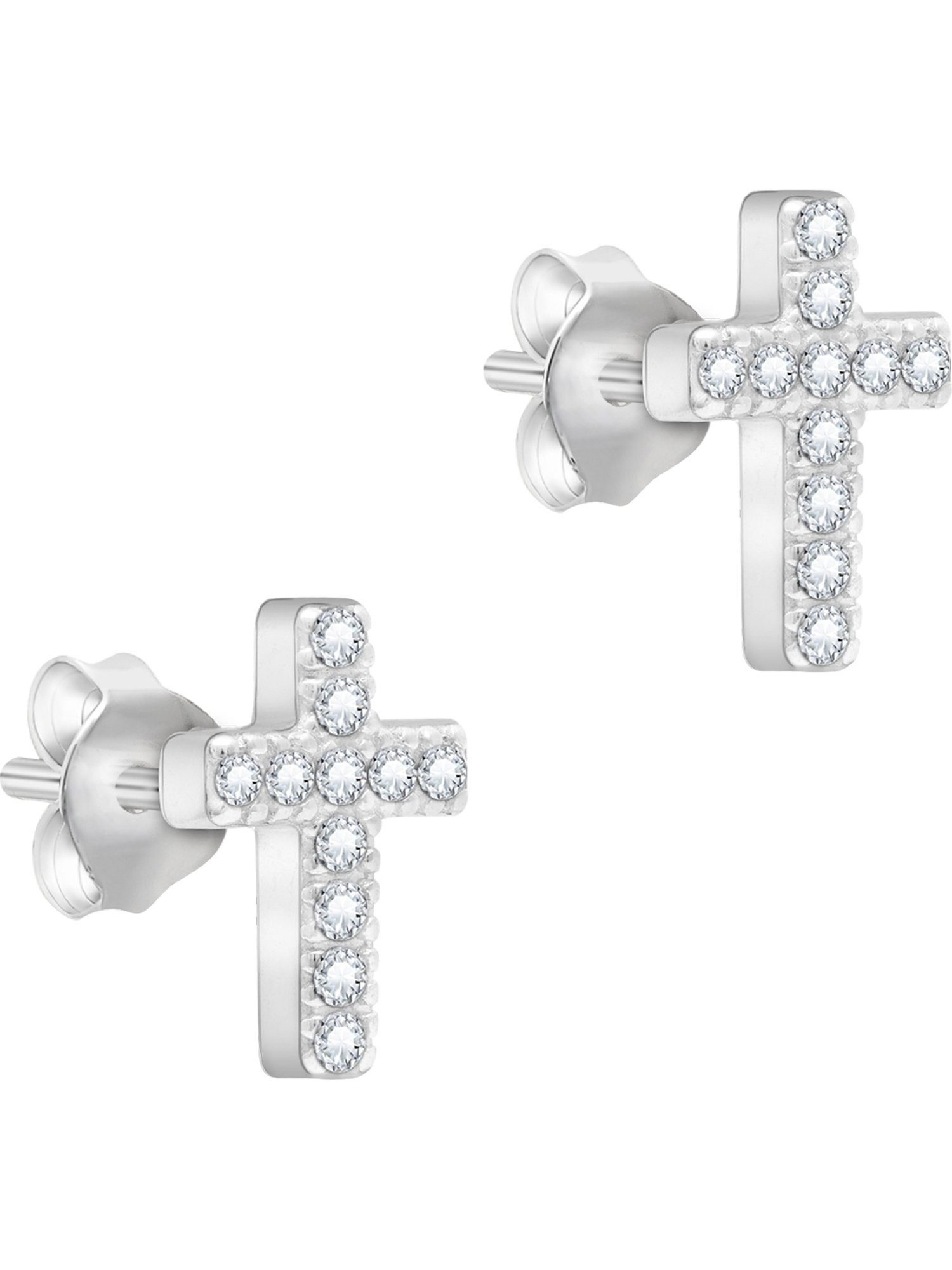 s.Oliver Paar Ohrstecker S.Oliver Damen-Ohrstecker 925er Silber 11 Zirkonia