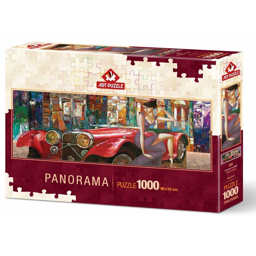 ART PUZZLE Puzzle Panoramapuzzle Einladung zum Abend 1000 Teile, Puzzleteile