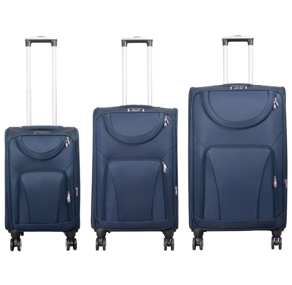 MONOPOL® Trolleyset 78, 68, 58 cm - 4 Rollen - mit Dehnfalte - in 5 Farben