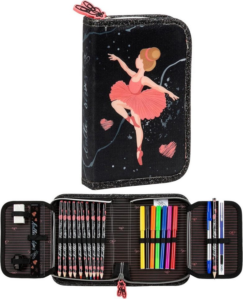 Thumbnail - GOLDKIDS Federmäppchen Federmappe Federtasche Ballerina Tänzerin Motiv, (mit Inhalt 22-teilig Buntstifte, 1-tlg., Kugels...