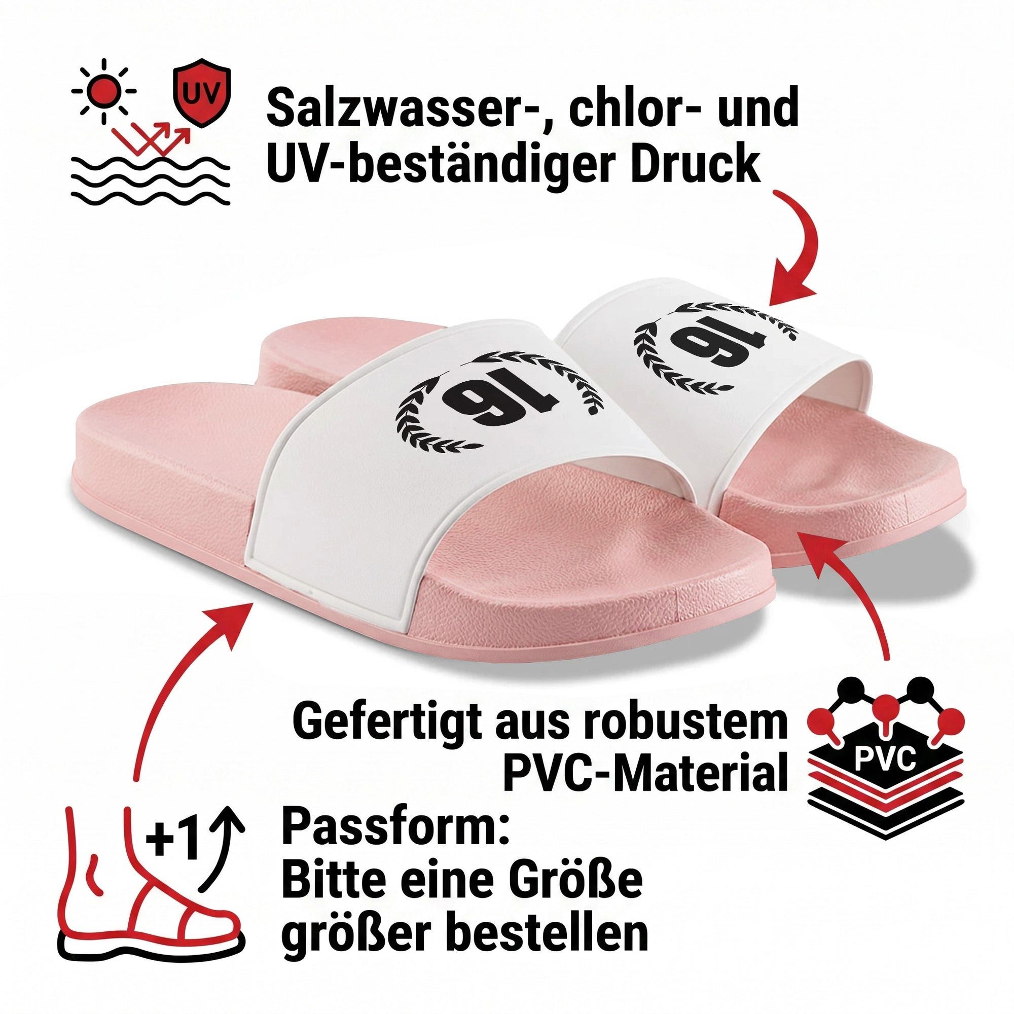 22Feels Geschenk 98 Geburtstag Badelatschen Damen Pink lustig Sommer Urlaub Badepantolette IN DEUTSCHLAND BEDRUCKT