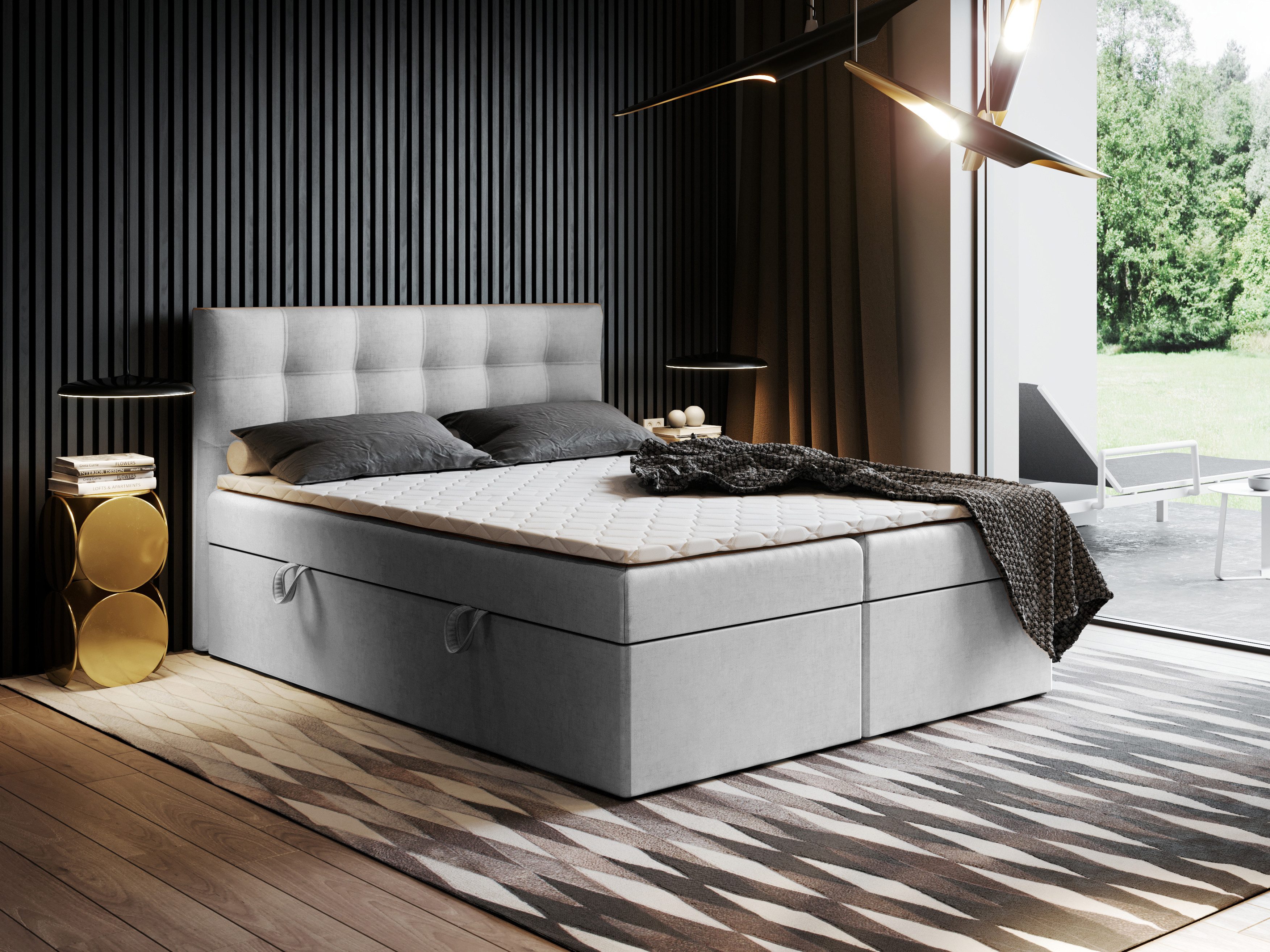 Godre Boxspringbett mit Bettkasten Ewora 130x200 günstig online kaufen