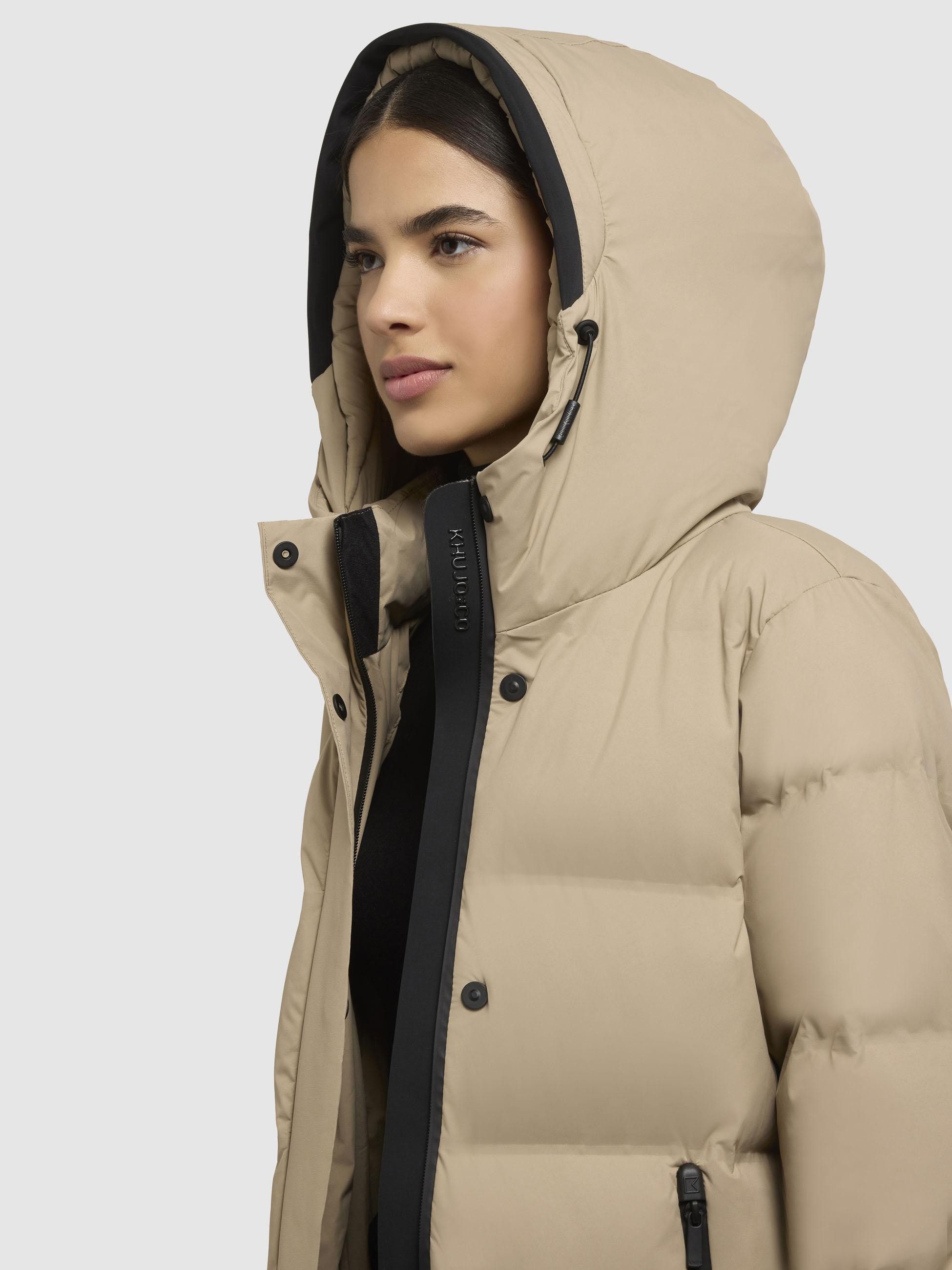 khujo Steppmantel Mayla2-YM Warmer Damen Wintermantel mit großer Kapuze
