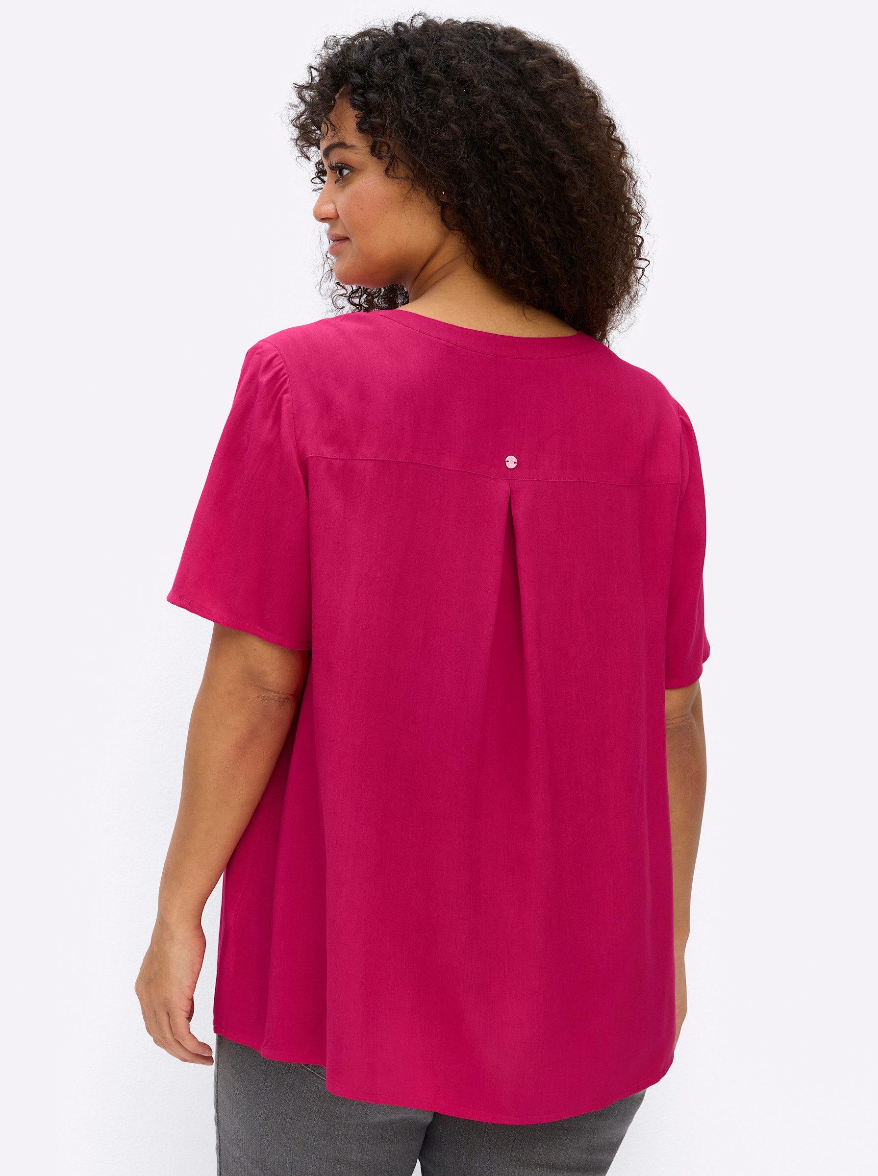Sheego Klassische Bluse Tunika Kurzarm günstig online kaufen