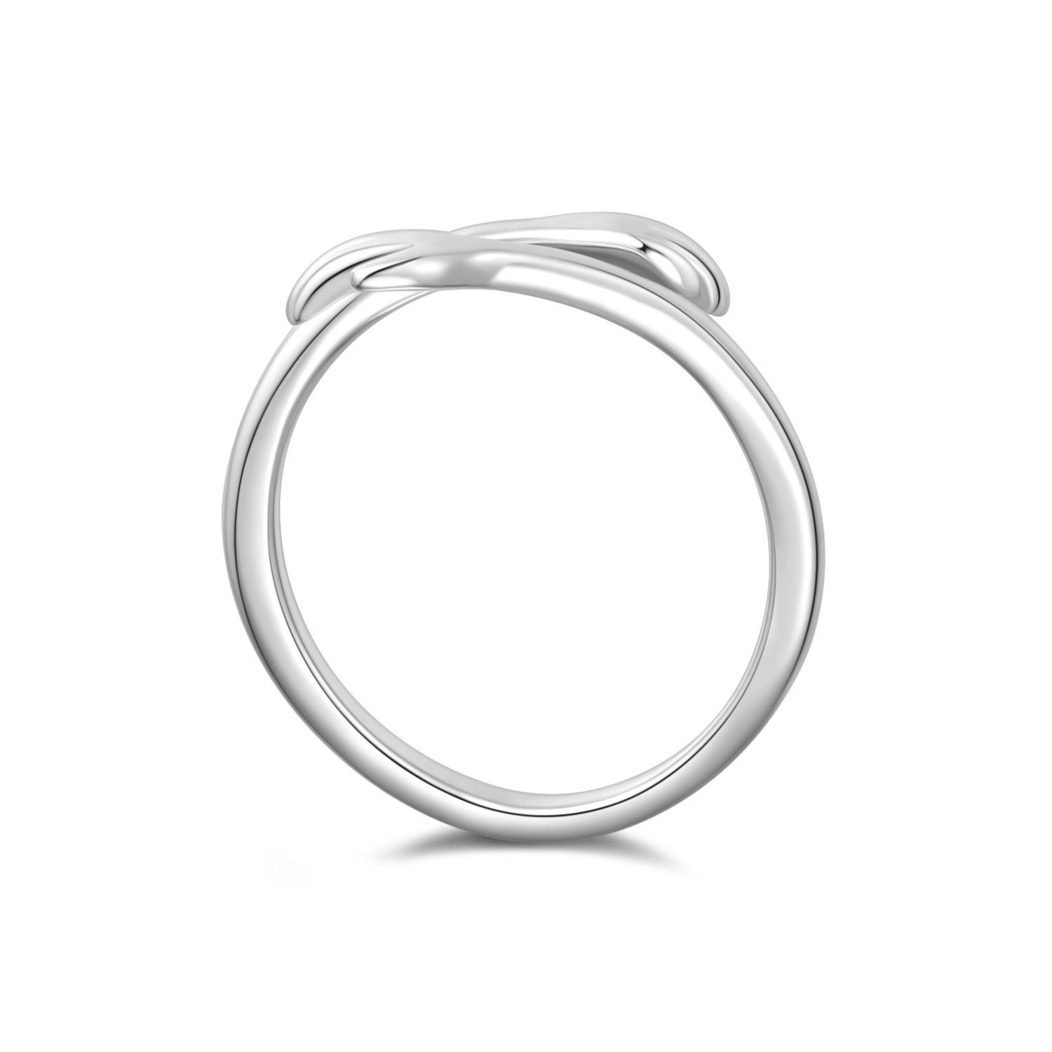 Lisandra Scott Silberring Umarmungsring in 925 Silber und Gold I Ring Liebesbotschaft Geschenk, Symbol für Zuneigung – Silberring mit kunstvollem Umarmungsdesign