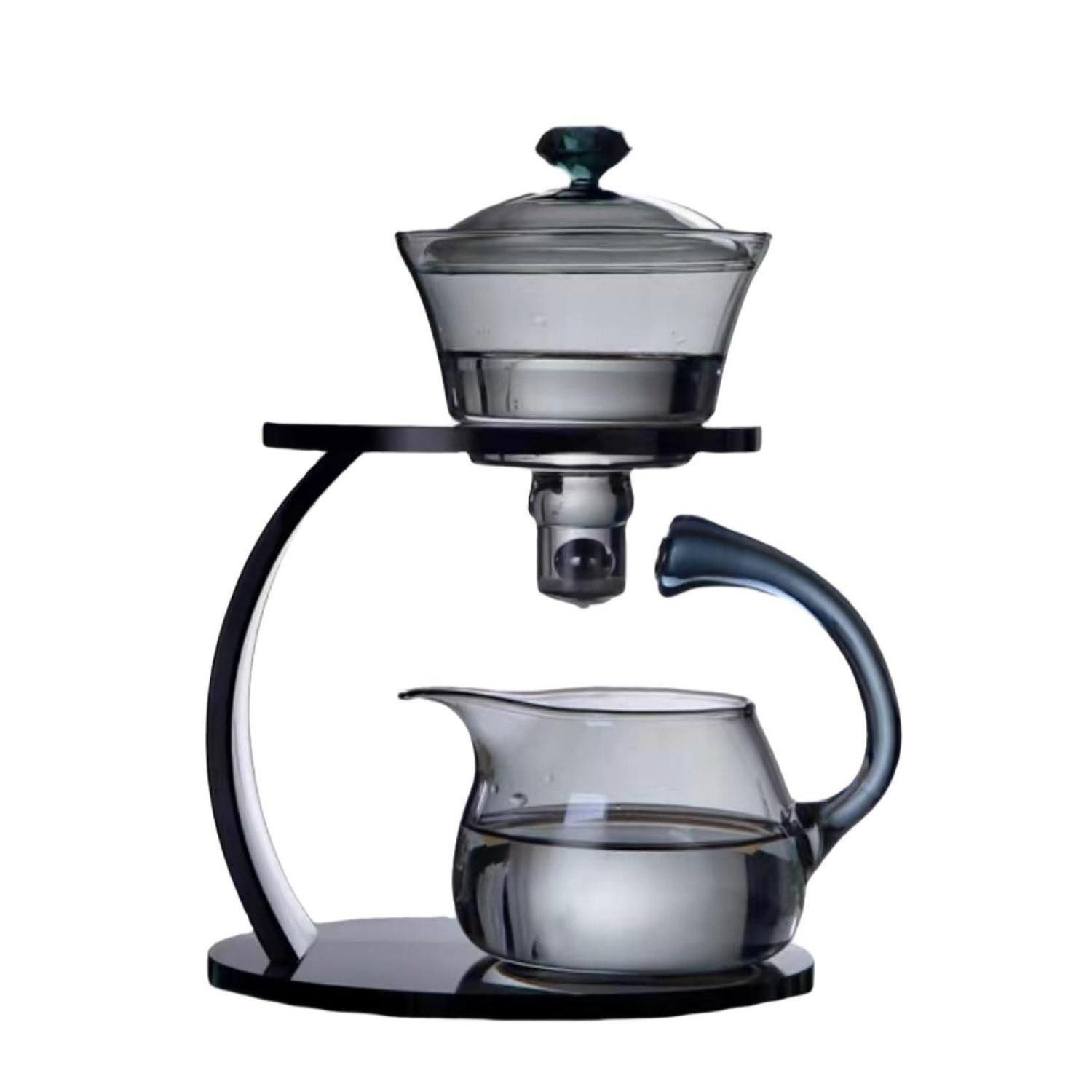 LuxusKollektion Teekanne Teekannen-Set Grau mit Infuser, (1-St)