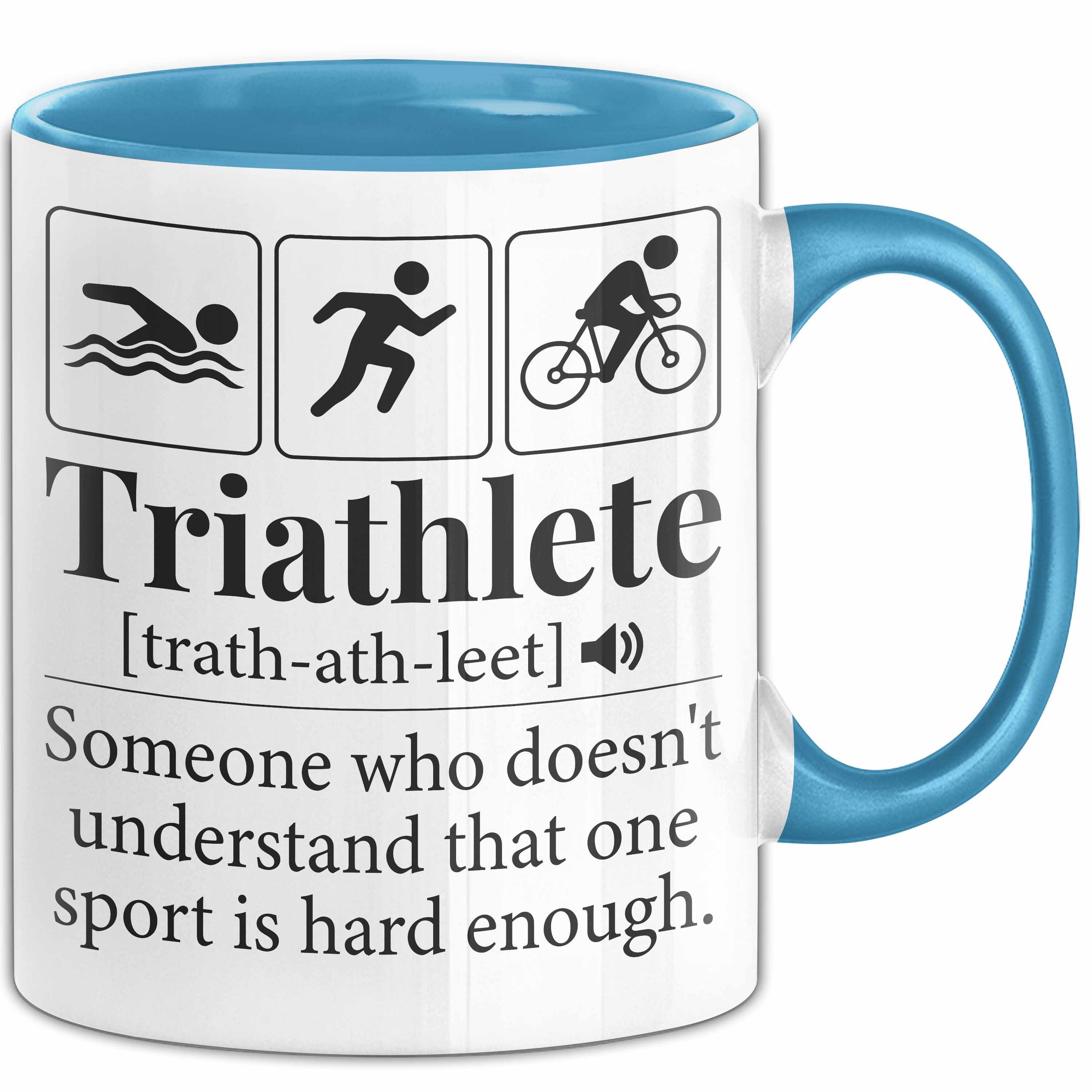 Trendation Tasse Triathlon Geschenk Tasse Iron Becher Mann Trathlet Geschenkidee Lust