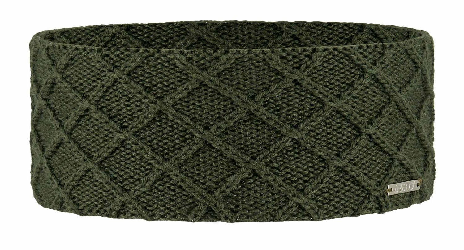 Areco Stirnband Stirnband Gitter-Muster Fleeceband innen