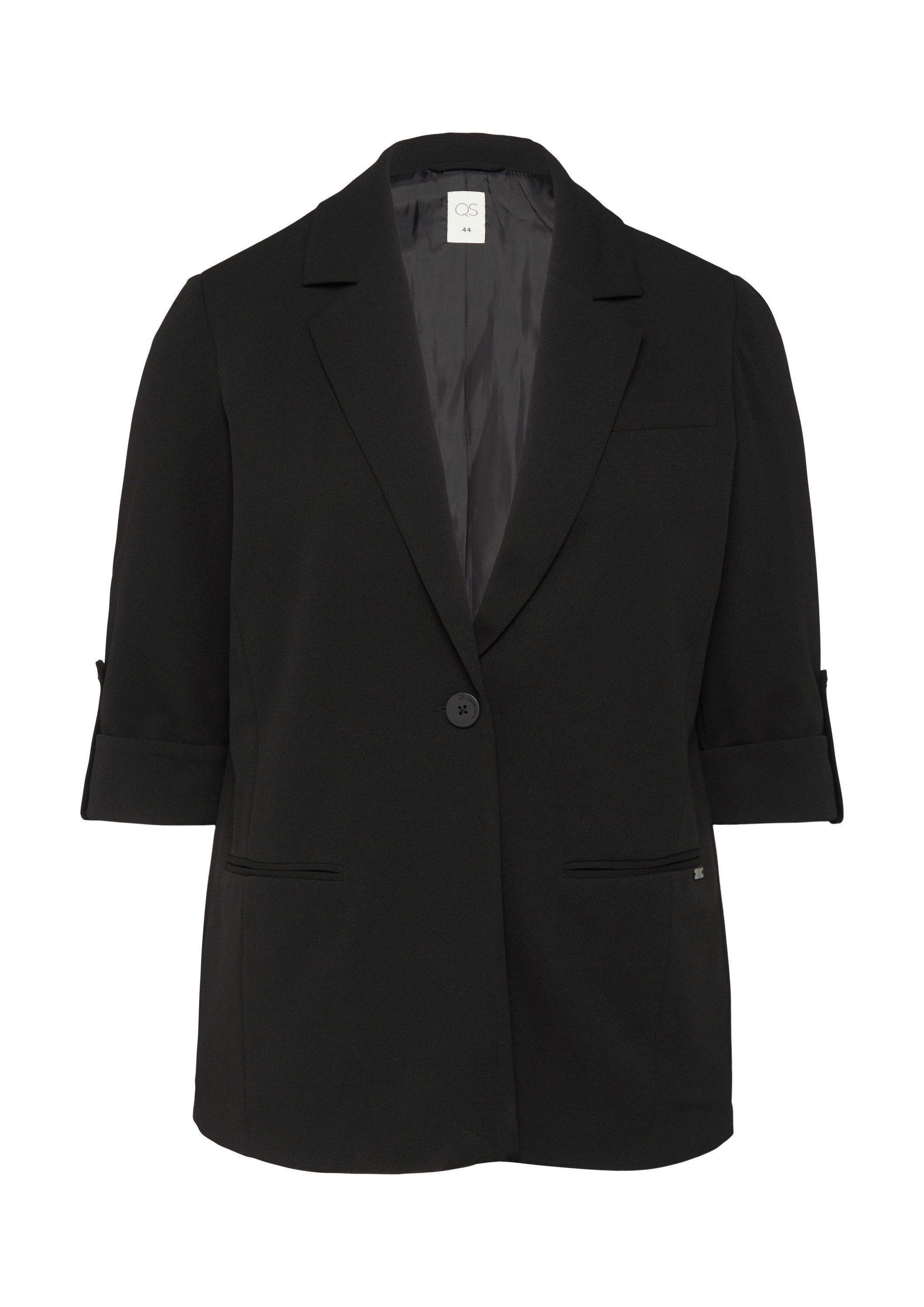 QS Jackenblazer Indoor-Blazer Blazer mit Turn-up-Ärmeln günstig online kaufen