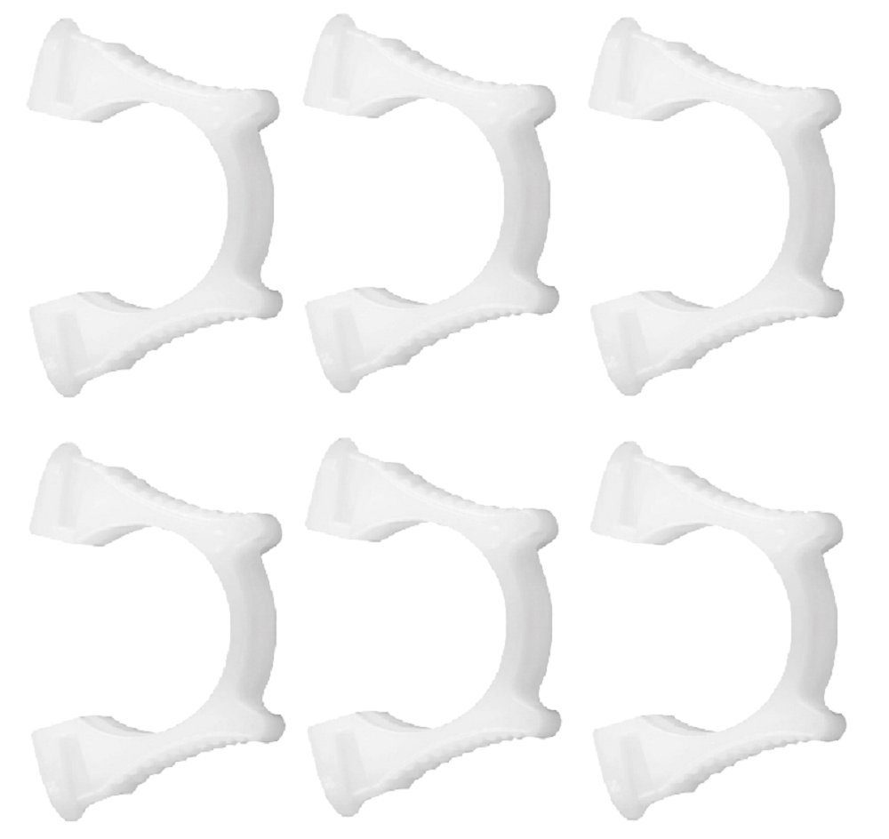 Clever-Kauf-24 Gardinenstangen-Endstück Endfeststeller 6 Stück weiß für Gar günstig online kaufen