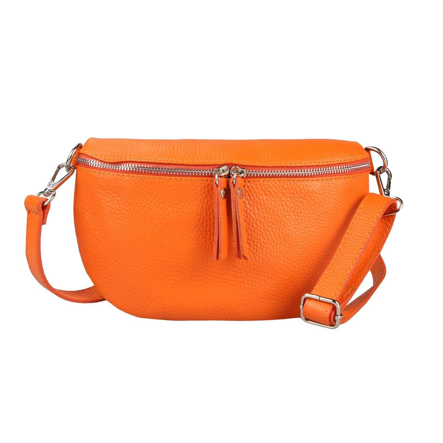 ITALYSHOP24 Bauchtasche Damen Leder Gürteltasche Hüfttasche CrossBody Bag, als Schultertasche, CrossOver, Umhängetasche tragbar