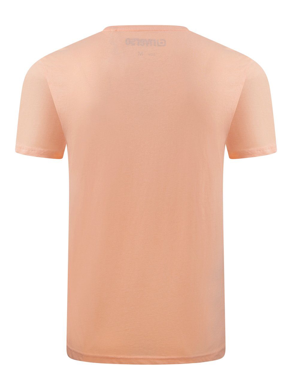 Bio T-Shirt Baumwolle Light Orange riverso Cotton 100% RIVAaron (11200) V-Neck (1-tlg) Organic