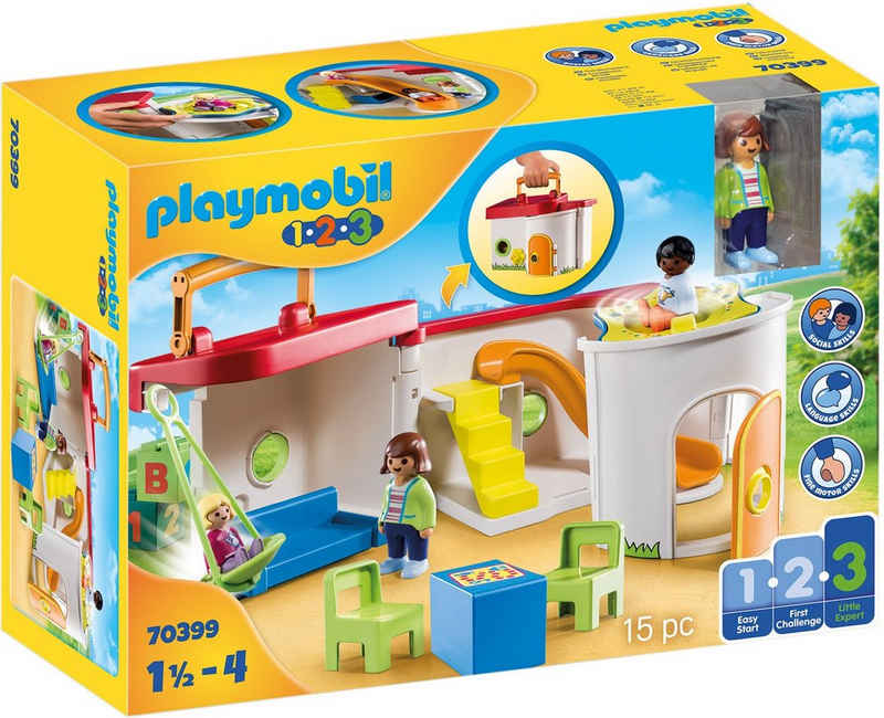 Playmobil® Konstruktions-Spielset Mein Mitnehm-Kindergarten (70399), Playmobil 1-2-3, (15 St), Made in Europe