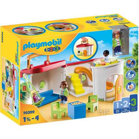 Playmobil® Konstruktions-Spielset Mein Mitnehm-Kindergarten (70399), Playmobil 1-2-3, (15 St), Made in Europe