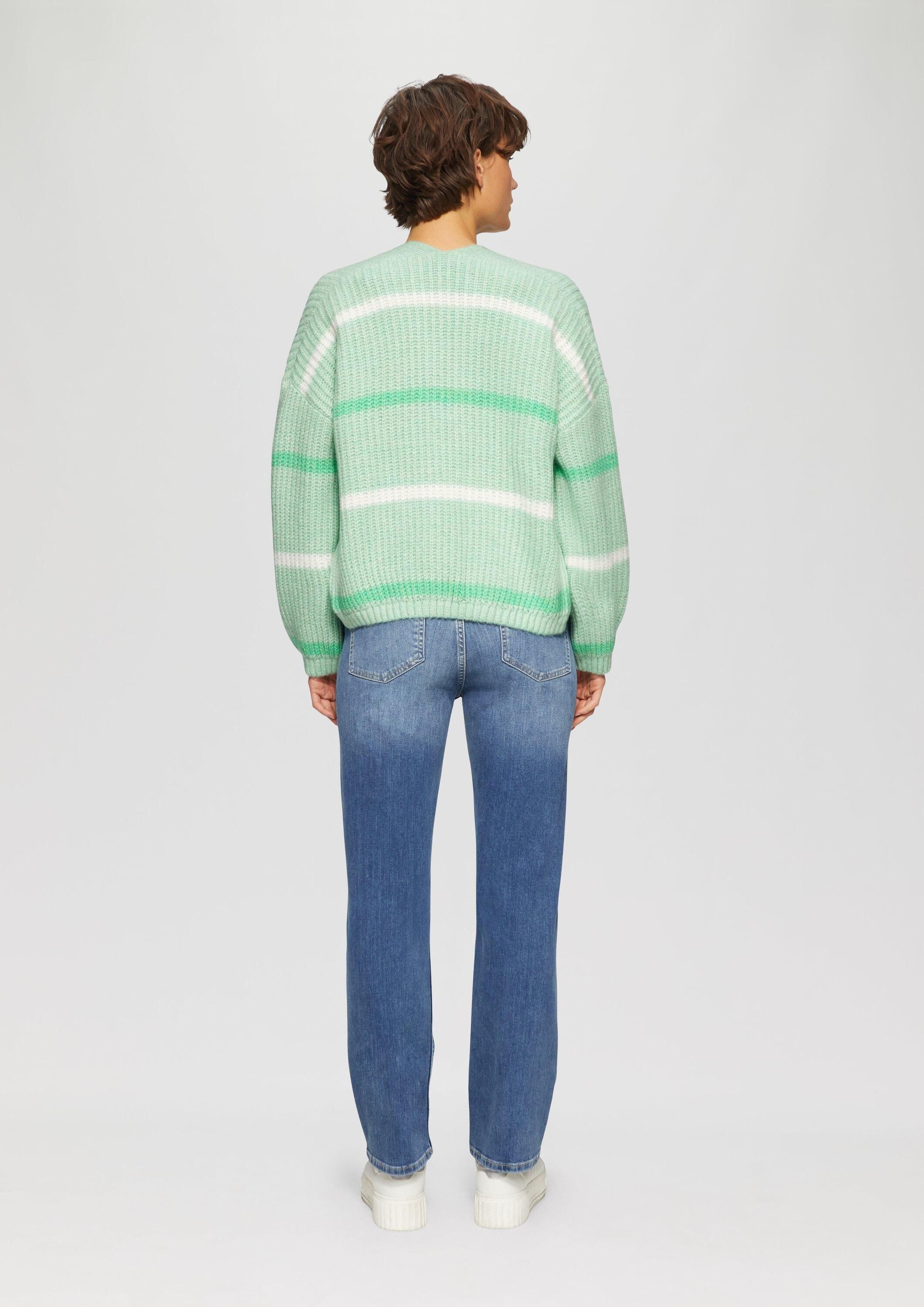 s.Oliver Cardigan Strickjacke Kurzer Cardigan mit überschnittenen Schultern