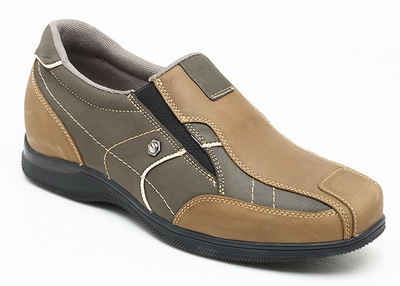 Mario Moronti Rimini braun Slipper + 6,5 cm größer, Schuhe die größer machen, Schuhe mit Erhöhung