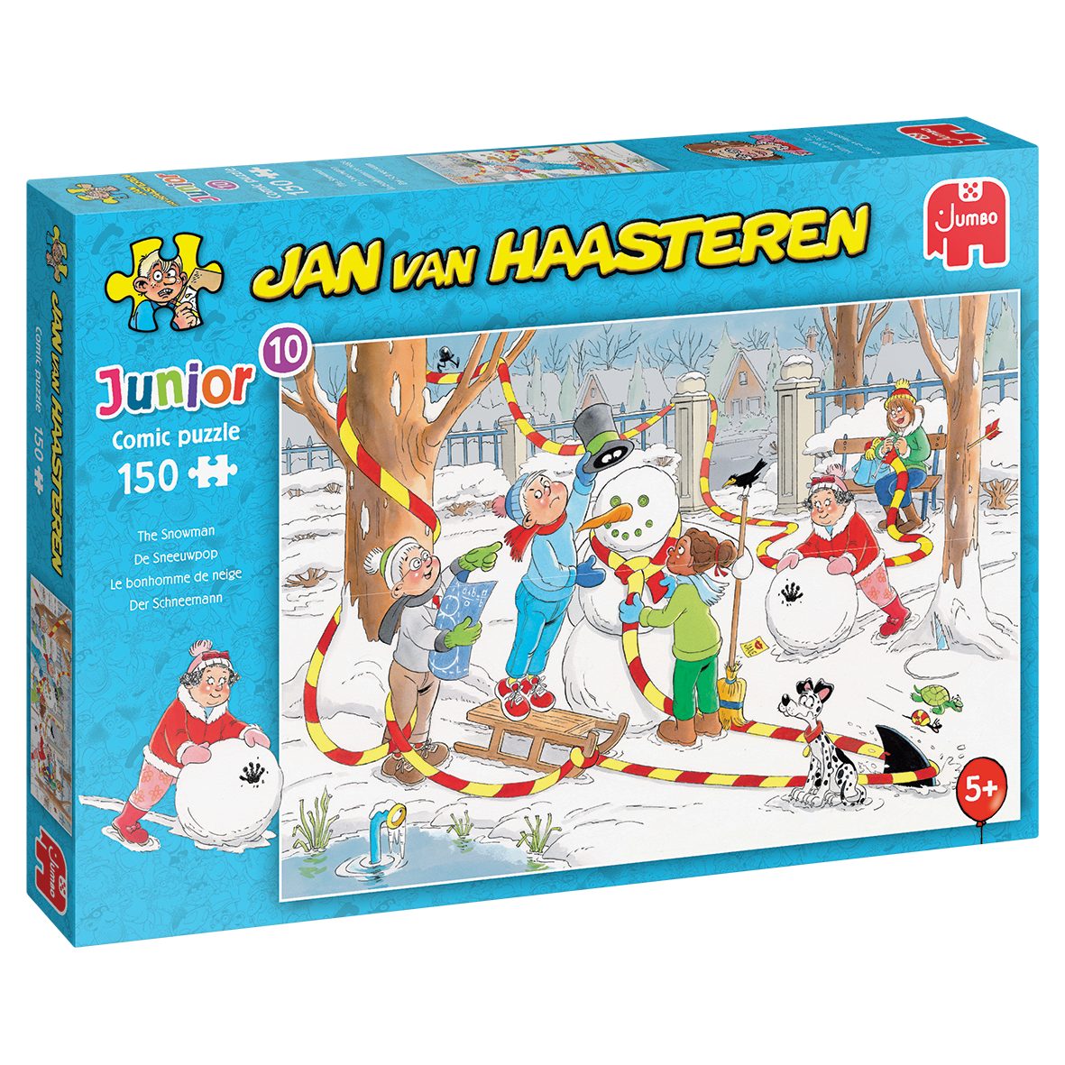 Jumbo Spiele Puzzle Jan van Haasteren Junior 10 Der Schneemann, 150 Puzzleteile, Made in Europe