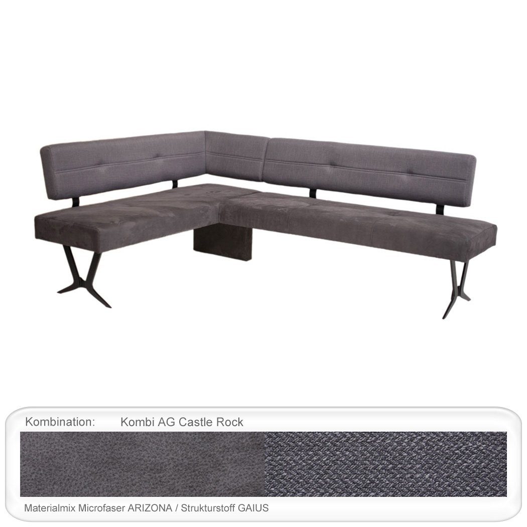 expendio Eckbank Eda 2, Kombi AG Castle Rock 192x167 cm mit Komfortsitz und Wellenfederung
