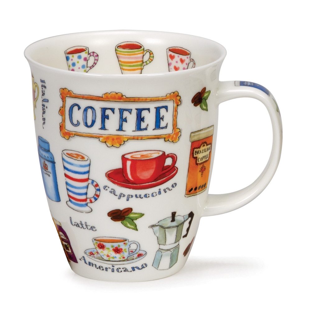 Dunoon Tasse Becher Nevis Coffee 480 ml Bone China Kaffeetasse 112 mm Teetasse, 1-tlg., Spülmaschinengeeignet