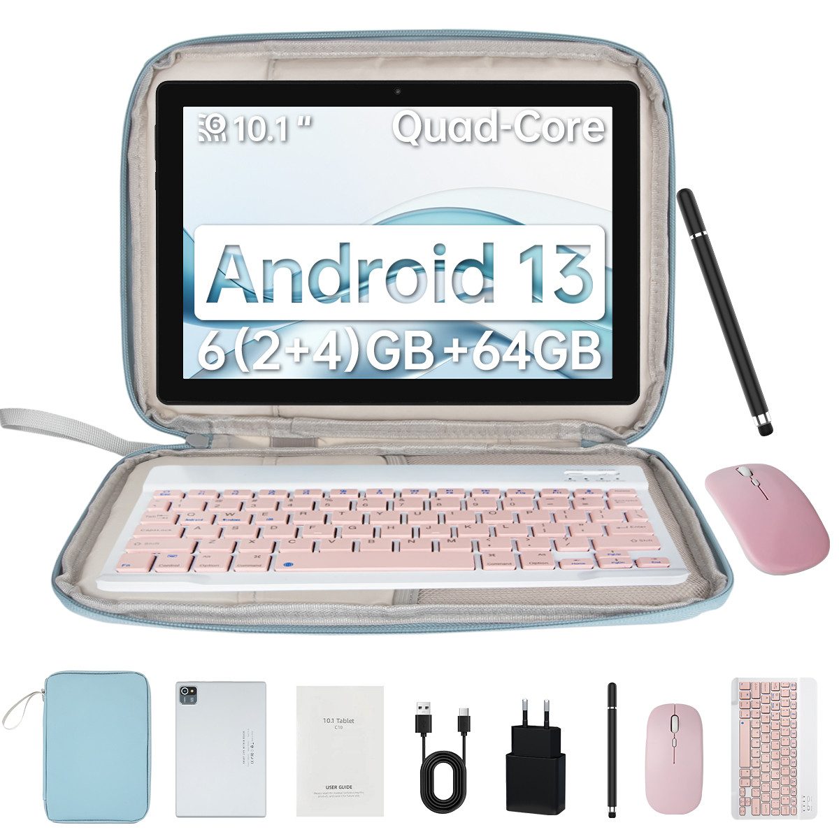 10 Zoll Tablet 1280x800 IPS Maus Tastatur Handschrift Stift Set Tablet