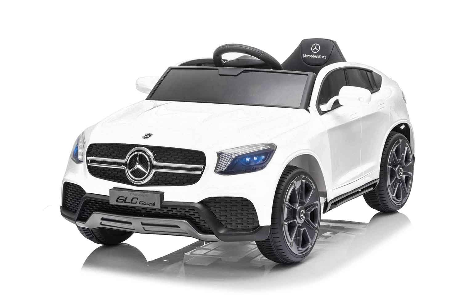 Mercedes 25W Smarty Weiss Elektro GLC Kinder 12V Auto 2x Coupe Elektro-Kinderauto