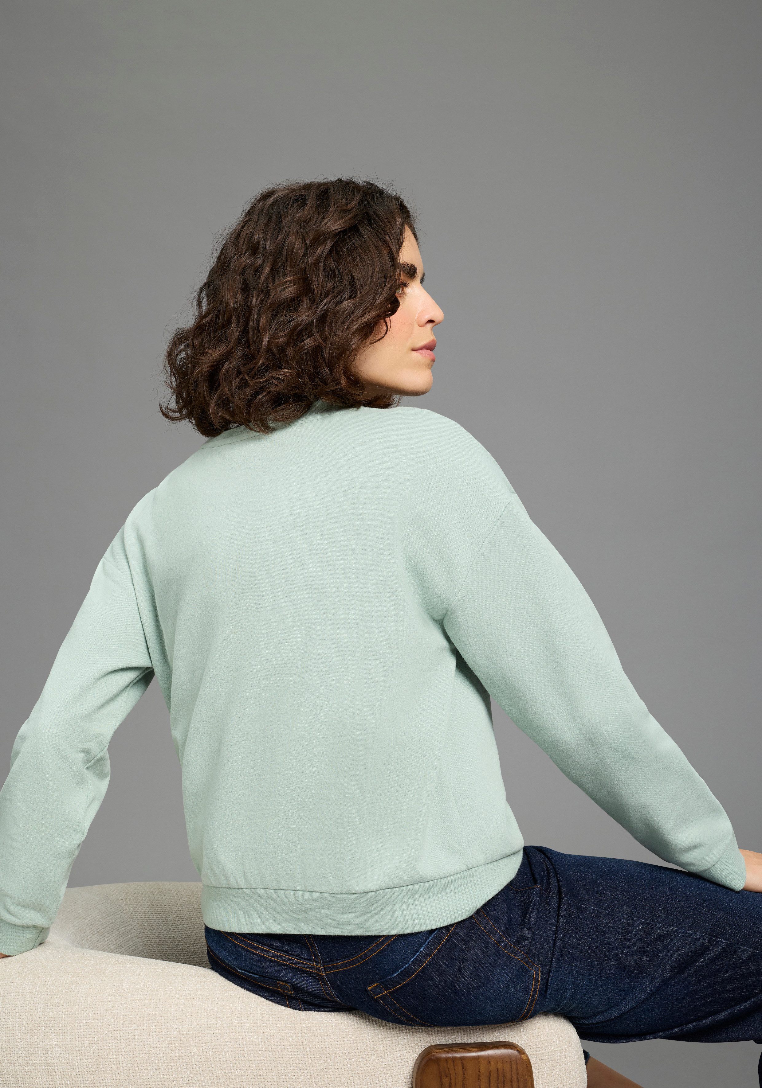 Flashlights Sweatshirt (2er-Pack) im Basic-Stil, Langarm, Rundhalsausschnitt, mit Rippbündchen