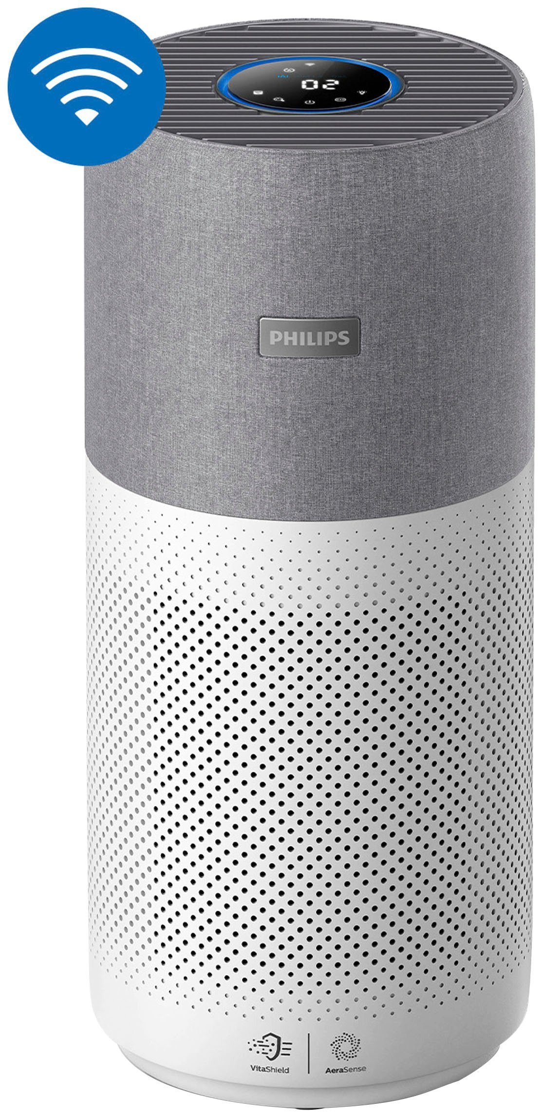 Philips Luftreiniger AC3033/10 3000i Serie, für 104 m² Räume, mit App-Anbindung und für Allergiker geeignet