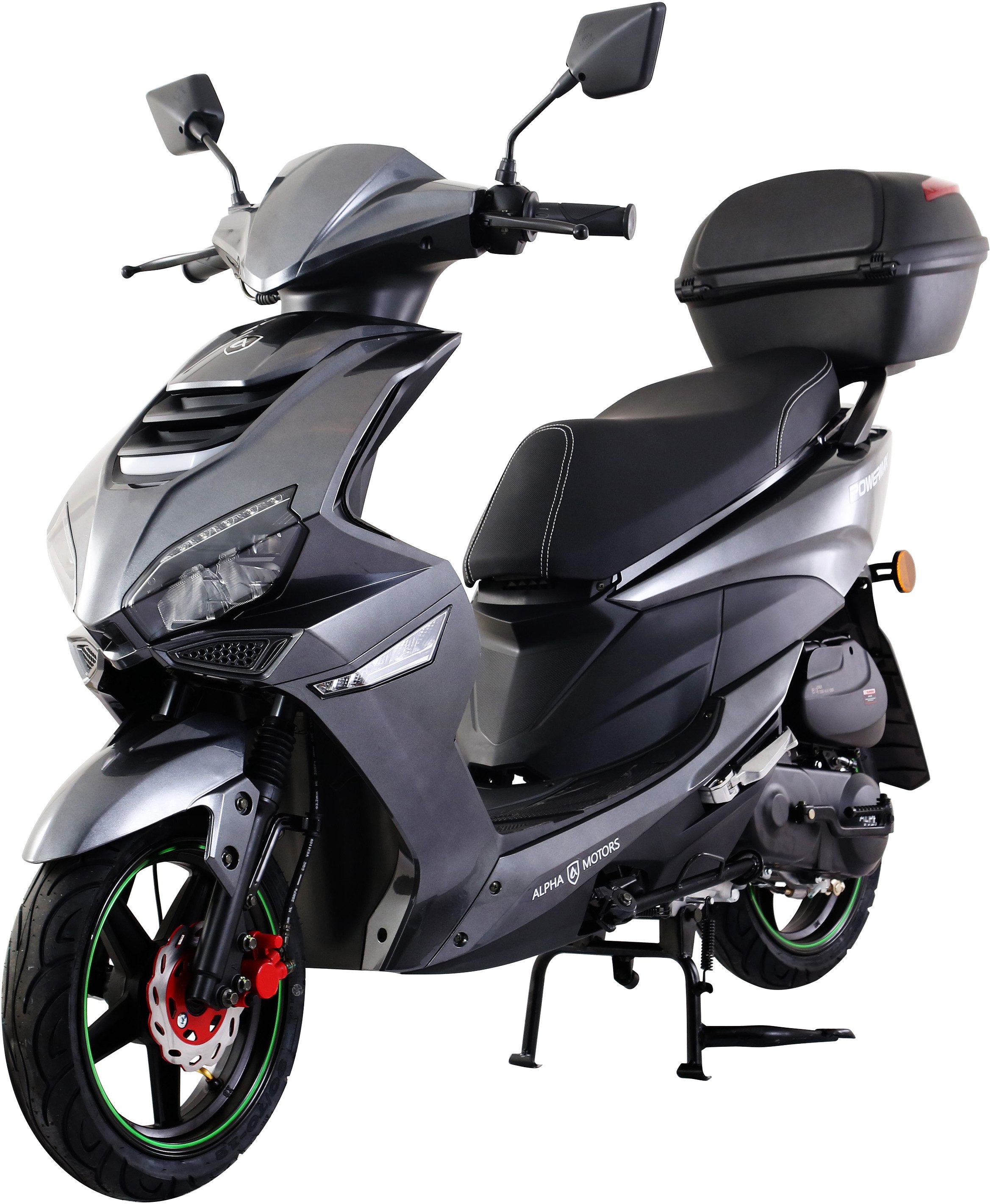 Alpha Motors Motorroller Powermax 50 ccm 45 kmh EURO 5 (mit/ohne Topcase), 50 ccm, 45 km/h, Euro 5