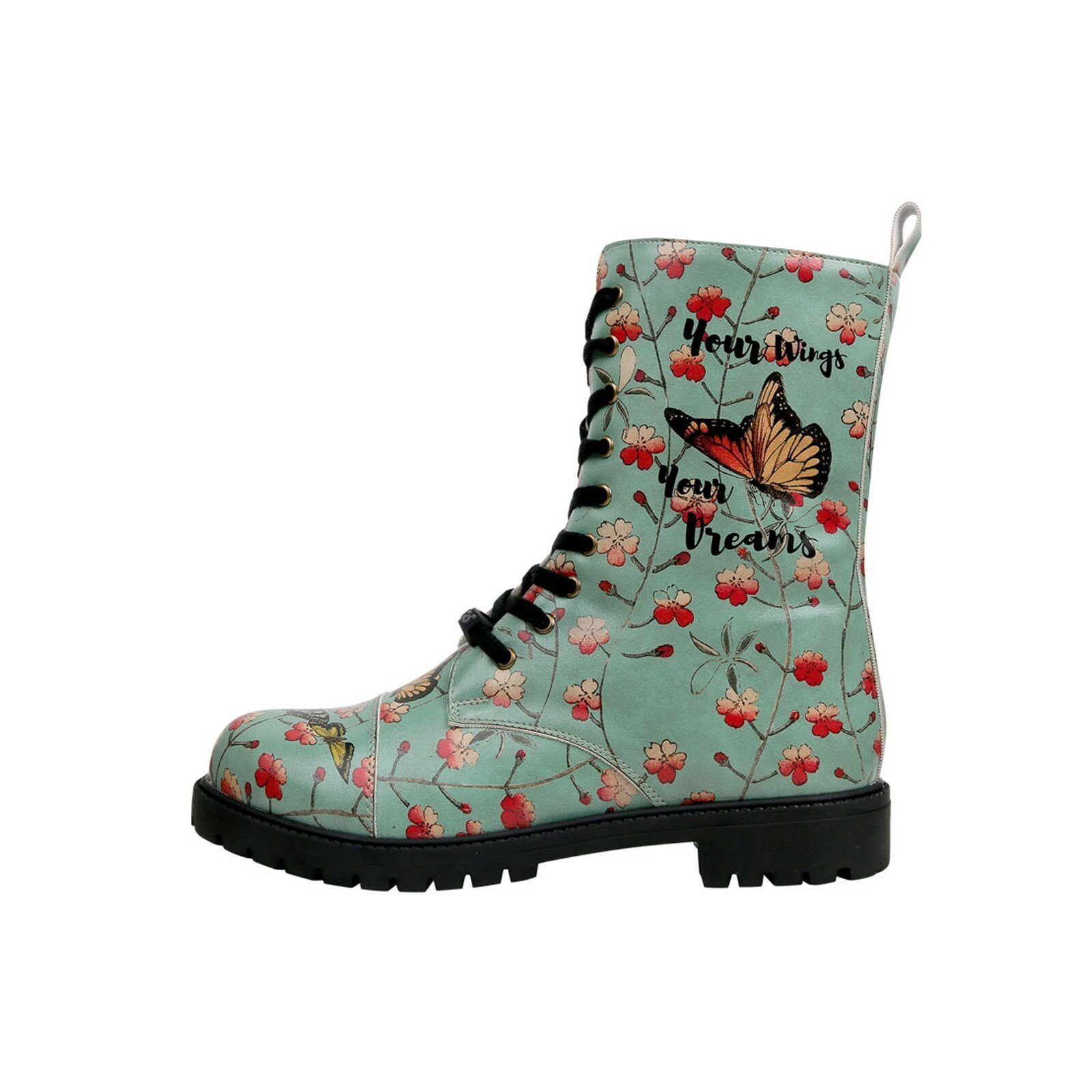 DOGO Zipsy High-Top Boots Your Wings, Your Dreams Damen Stiefeletten Schnür günstig online kaufen
